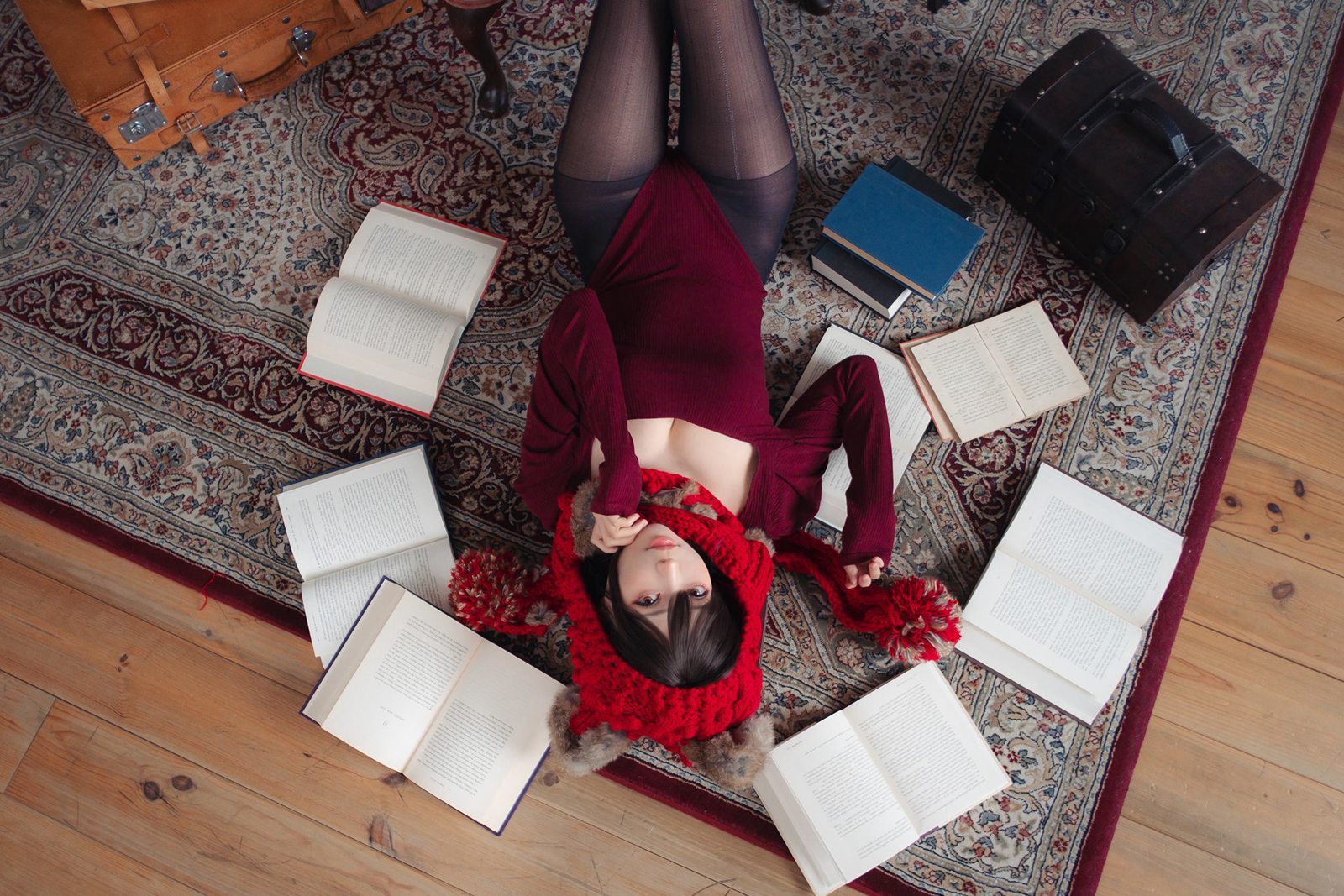 图片[48]-Ely_eee(ElyEE子)  – 红色 KNITTING[52P] – 速更版-美库