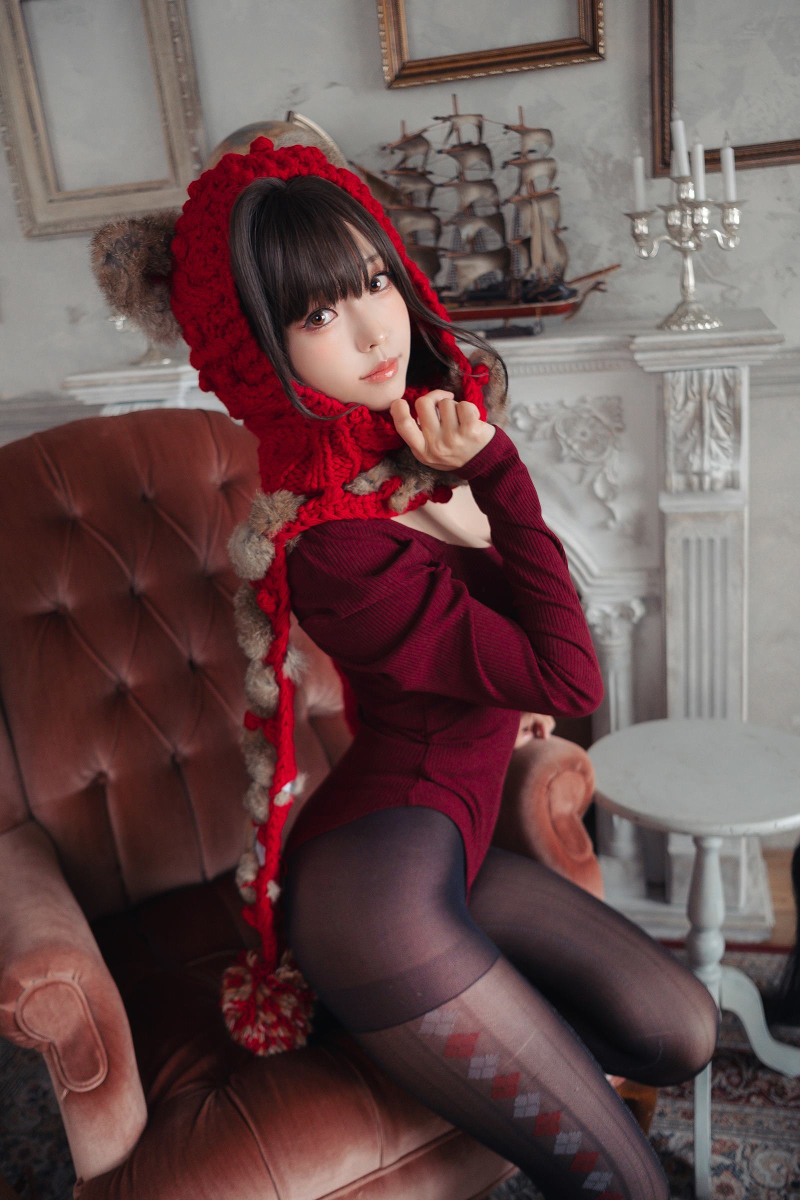 图片[50]-Ely_eee(ElyEE子)  – 红色 KNITTING[52P] – 速更版-美库