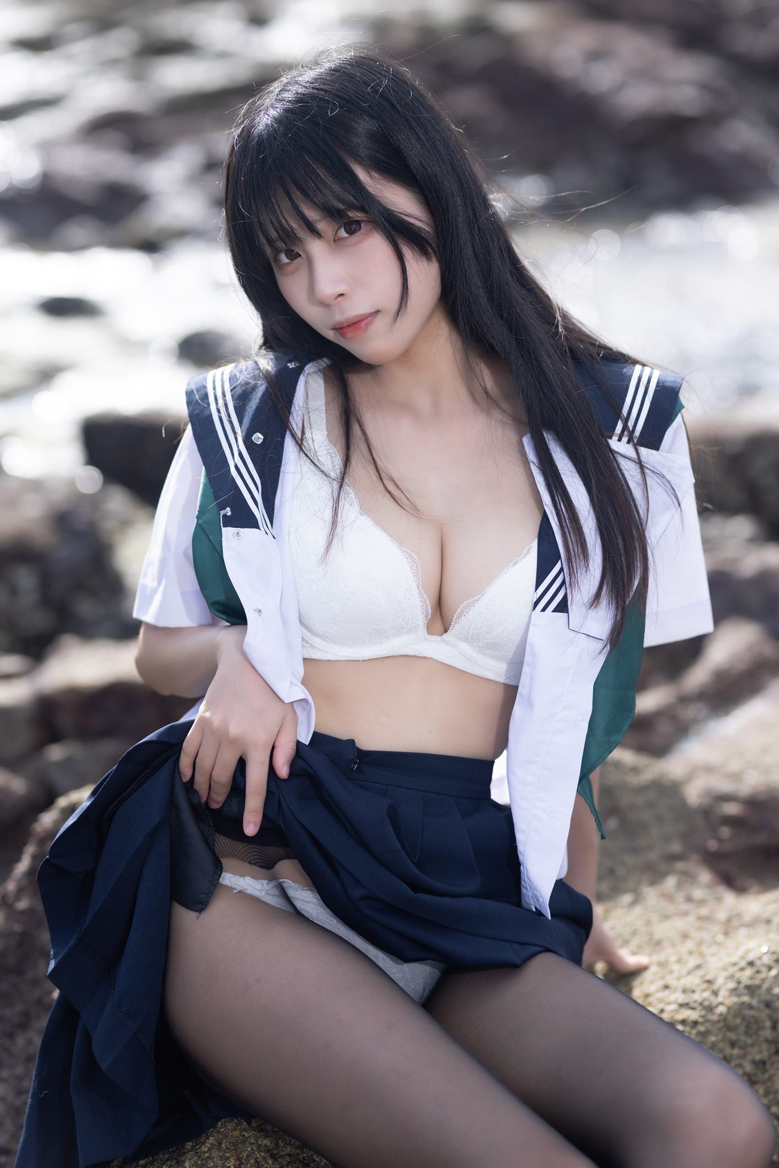 图片[19]-不呆猫  × 三無人型 – 水手服百合黑丝[31P] – 速更版-美库