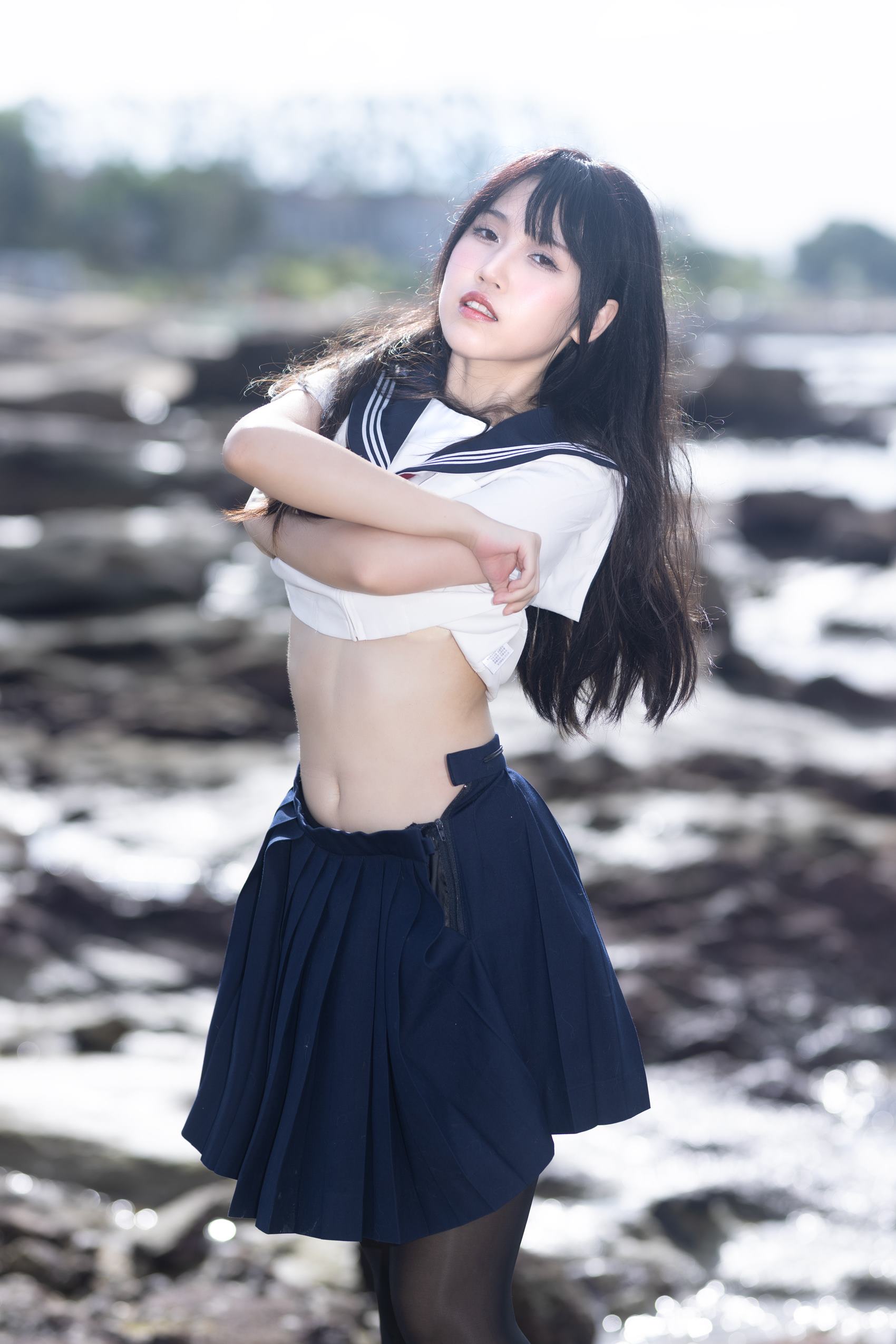 图片[25]-不呆猫  × 三無人型 – 水手服百合黑丝[31P] – 速更版-美库