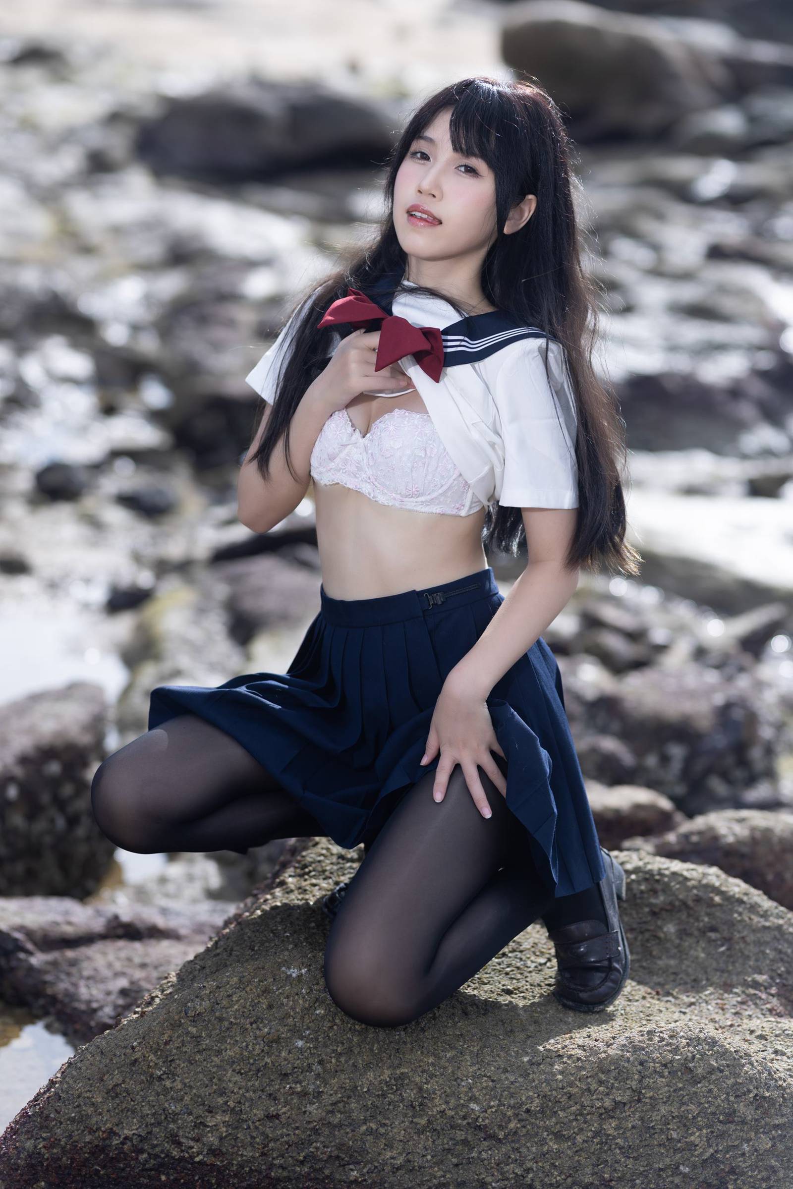 图片[26]-不呆猫  × 三無人型 – 水手服百合黑丝[31P] – 速更版-美库