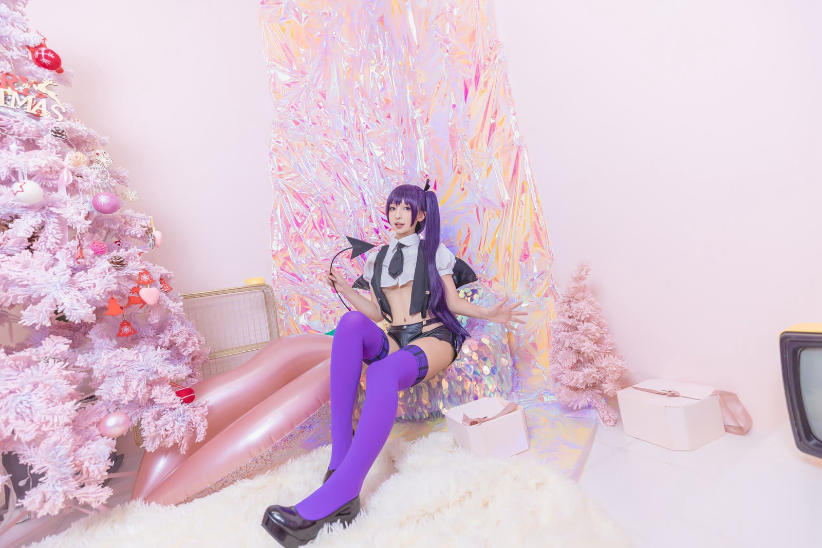 图片[19]-神楽板真冬 – 紫色小恶魔[59P] – 速更版-美库