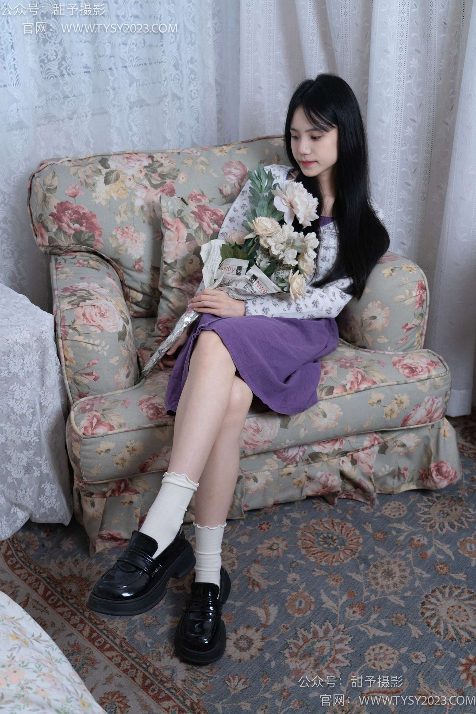 图片[15]-甜予摄影 NO.009 胡桃-皮鞋、白棉袜、裸足[122P] – 速更版-美库