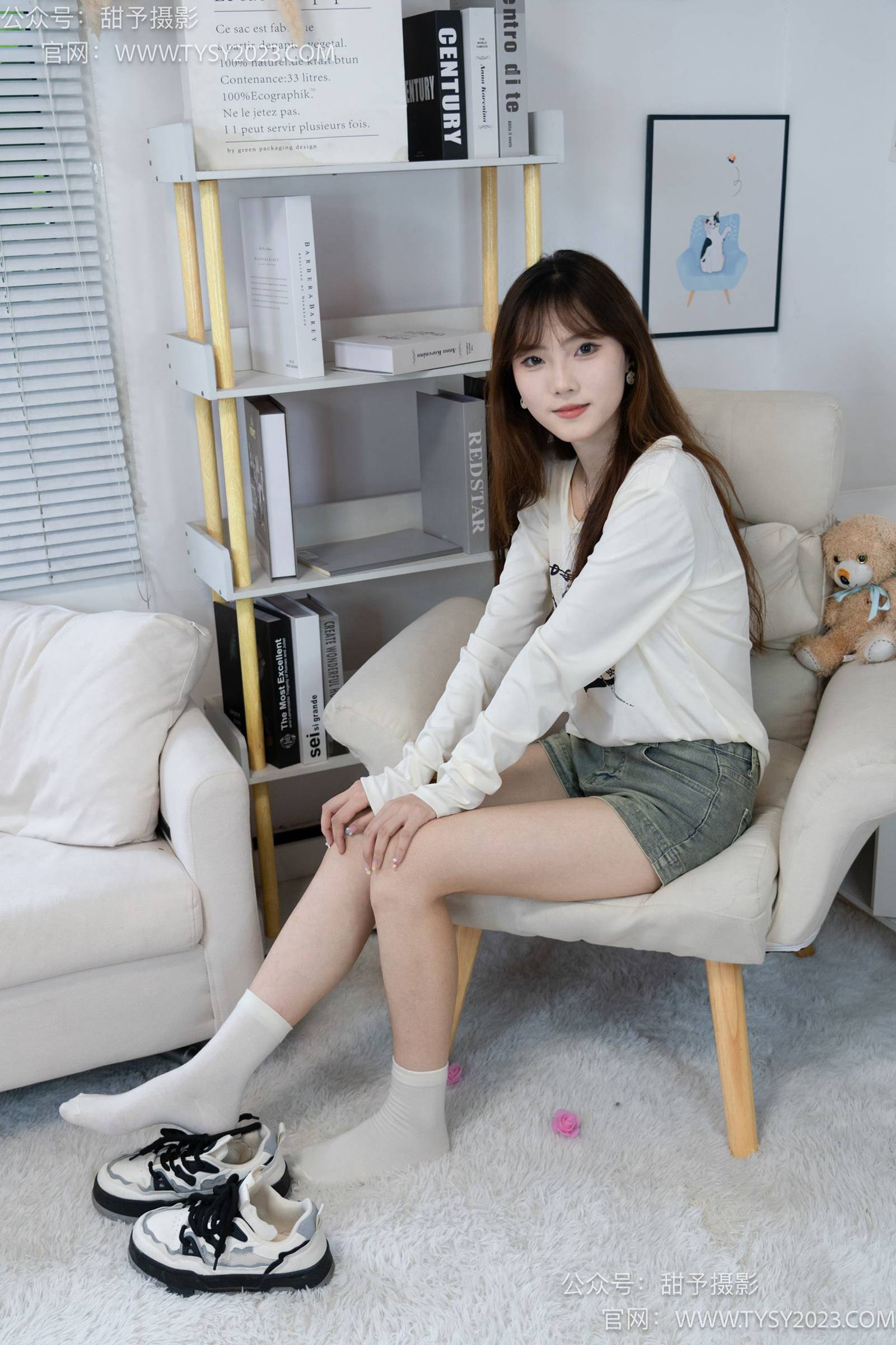 图片[77]-甜予摄影 NO.011 璇璇-板鞋、白棉袜、裸足[143P] – 速更版-美库