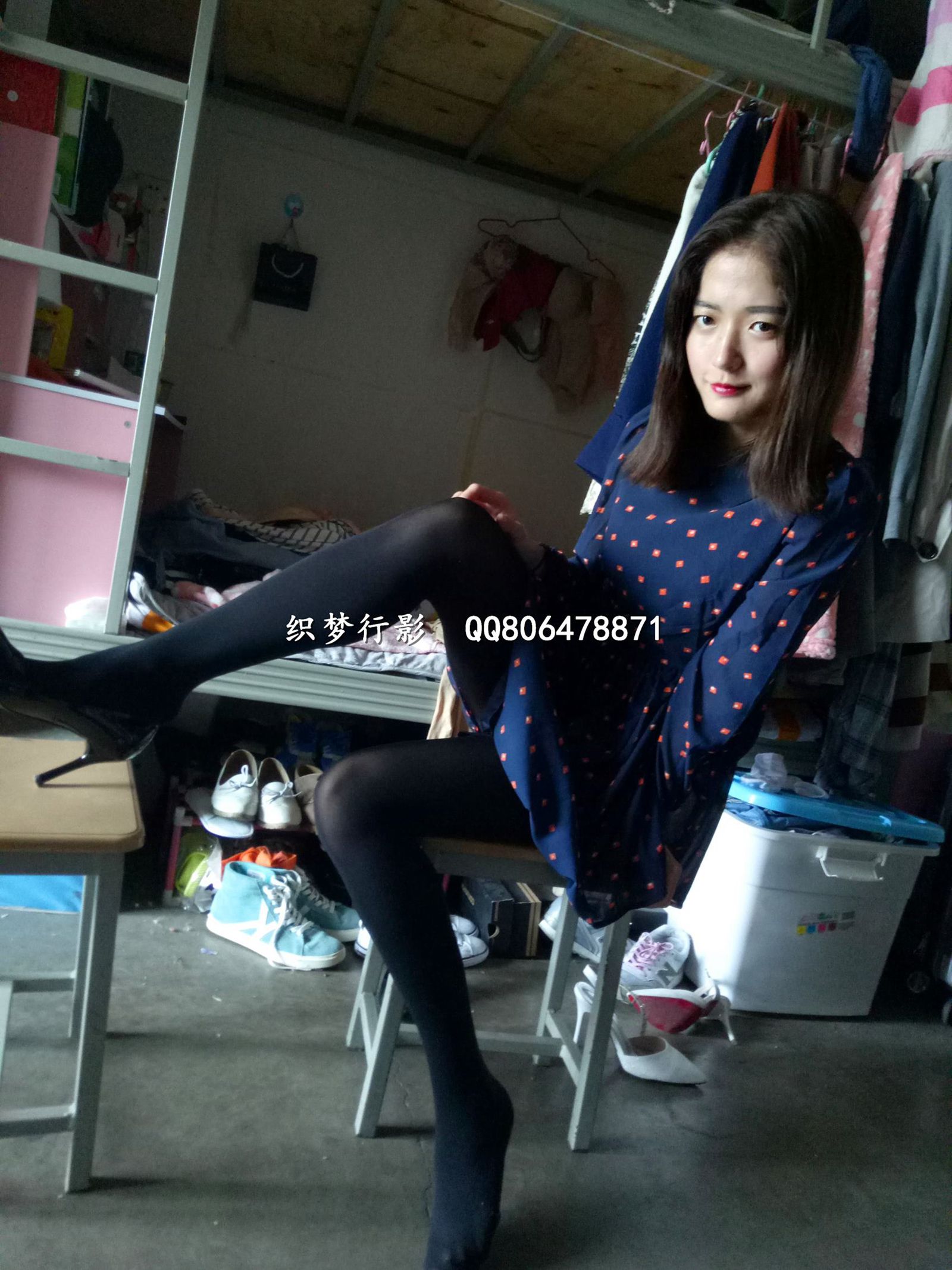 图片[12]-织梦行影@NO.004-第四期 宿舍黑丝高跟（黑丝）[57P] – 速更版-美库