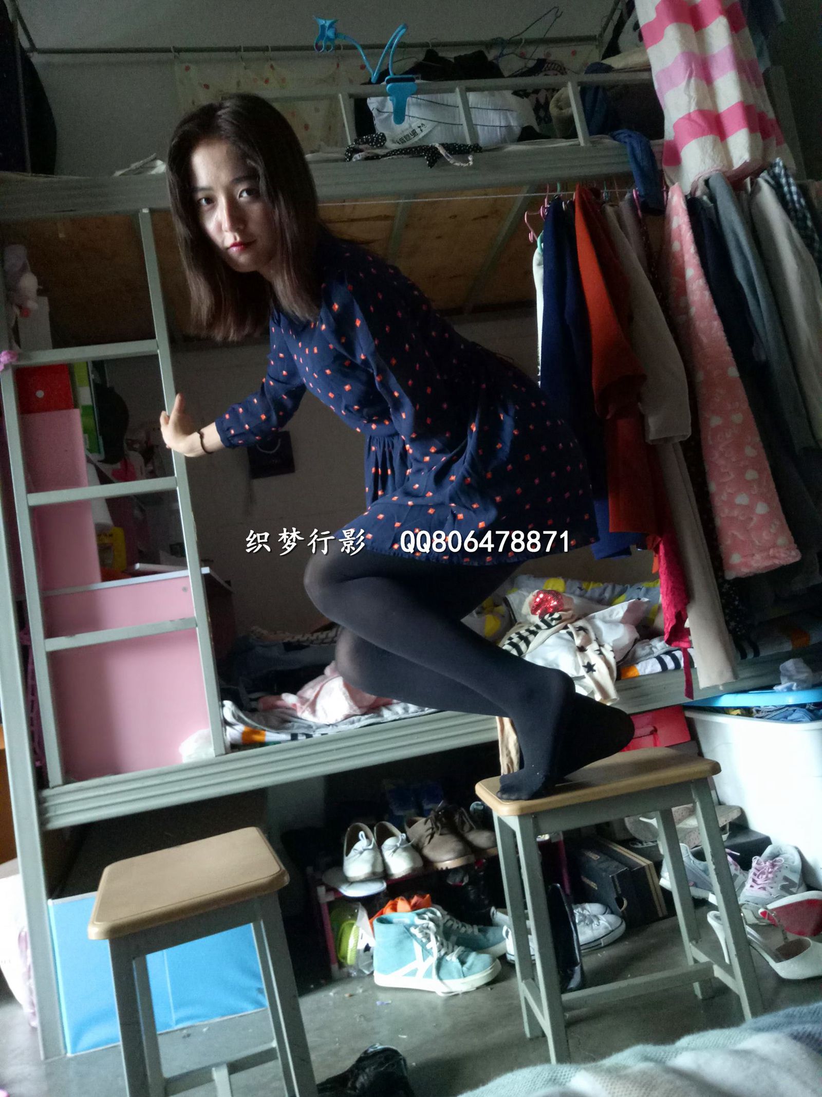 图片[19]-织梦行影@NO.004-第四期 宿舍黑丝高跟（黑丝）[57P] – 速更版-美库