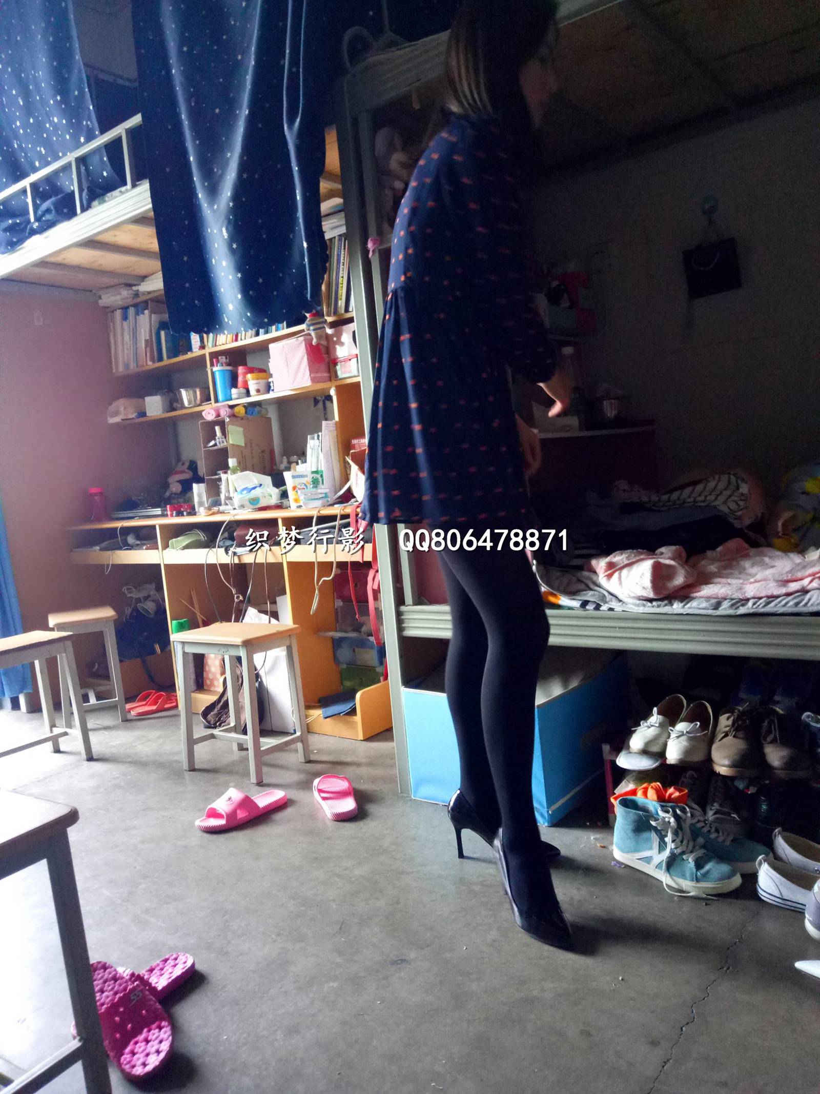 图片[22]-织梦行影@NO.004-第四期 宿舍黑丝高跟（黑丝）[57P] – 速更版-美库