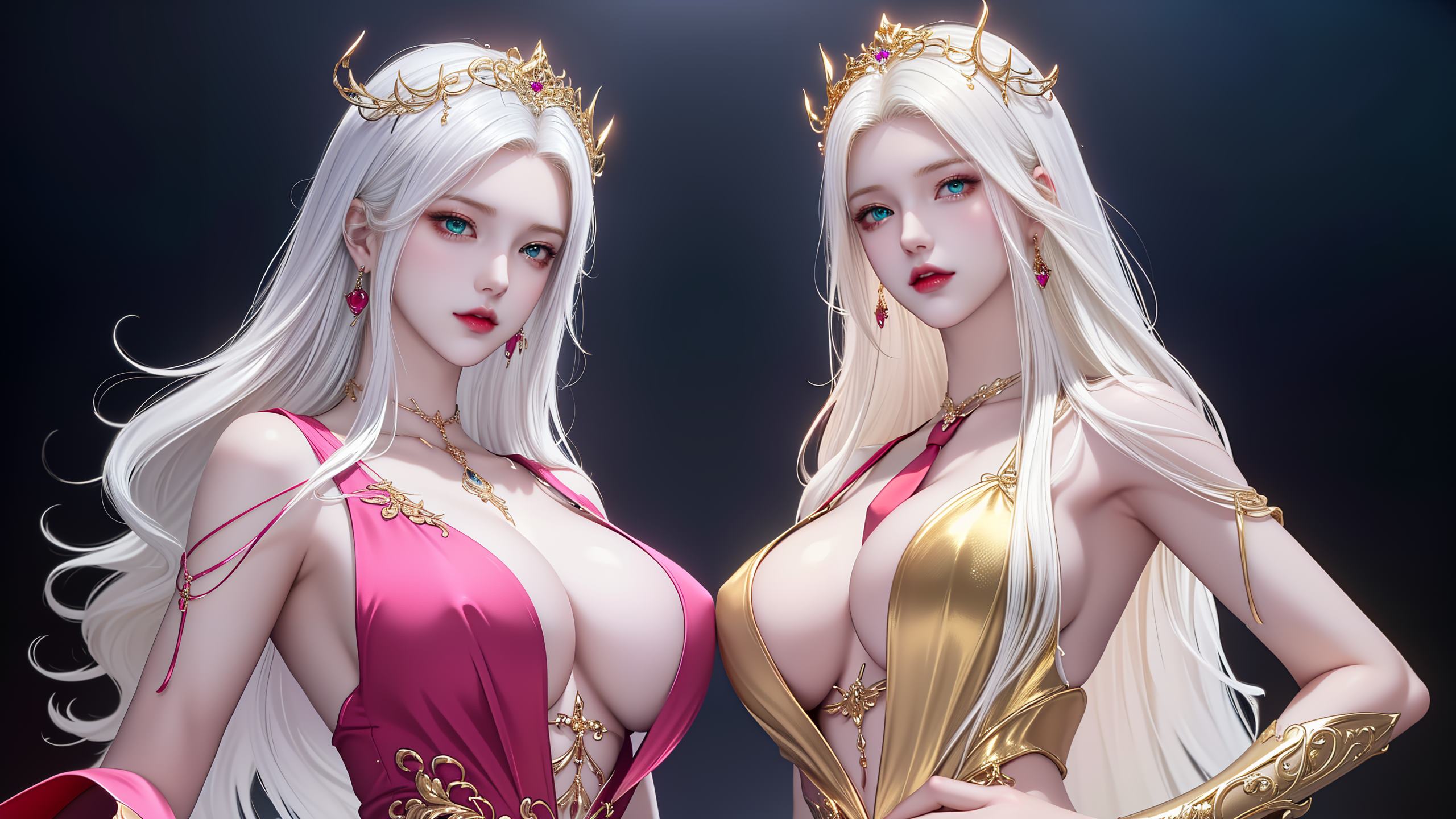 图片[17]-AI绘画 255 波塞西姐妹花[30P] – 速更版-美库