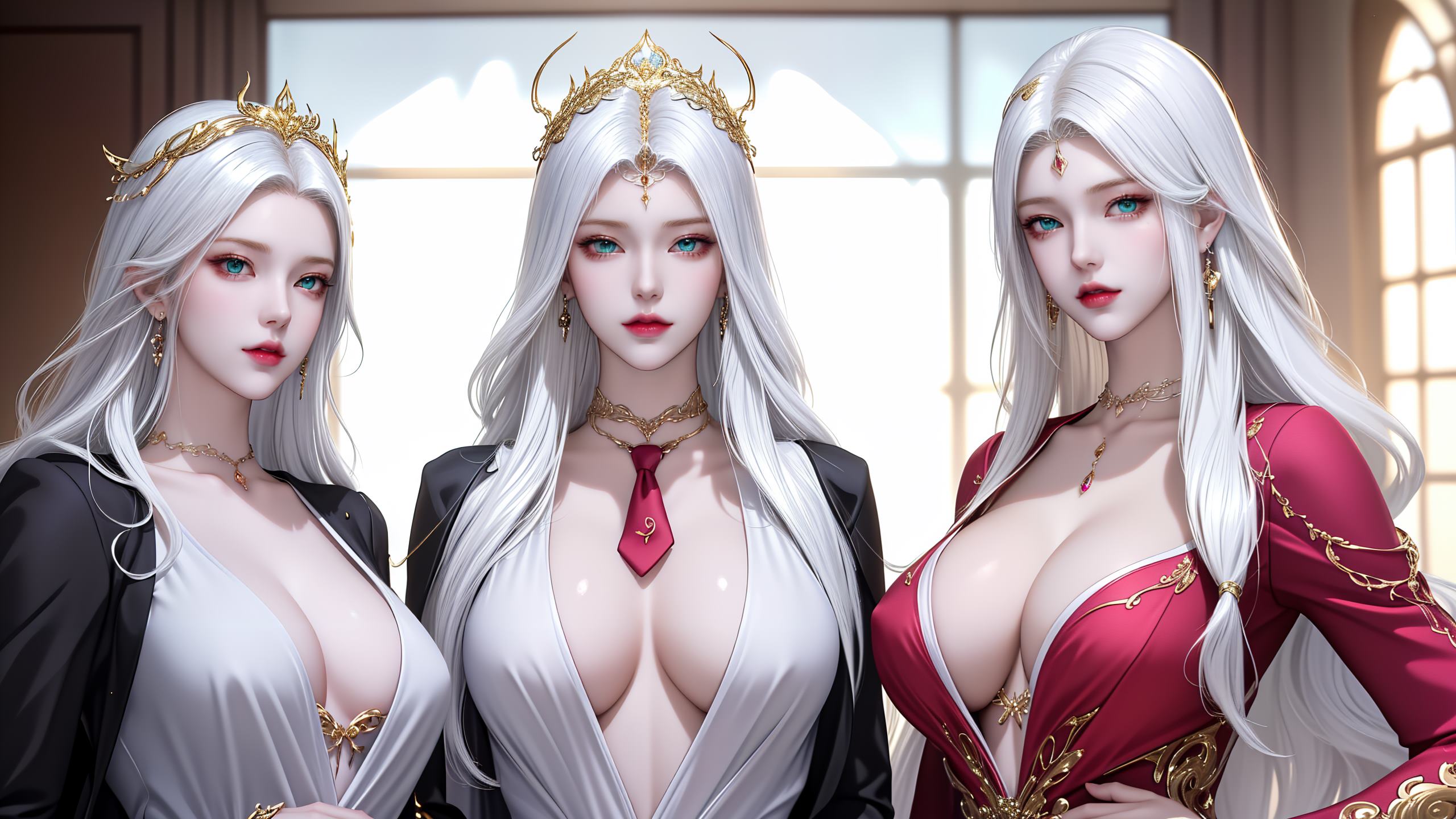 图片[18]-AI绘画 255 波塞西姐妹花[30P] – 速更版-美库