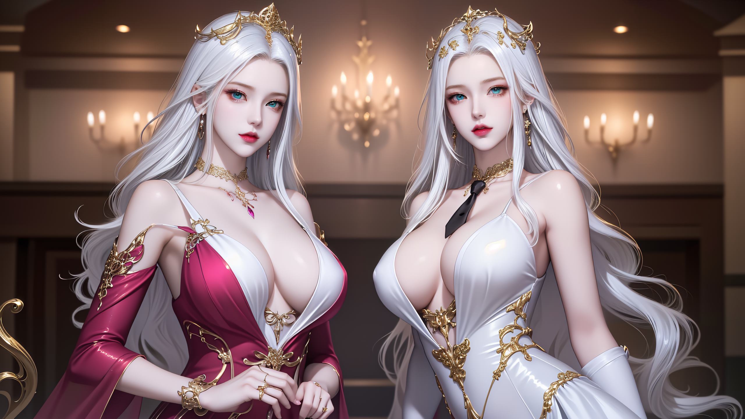 图片[19]-AI绘画 255 波塞西姐妹花[30P] – 速更版-美库