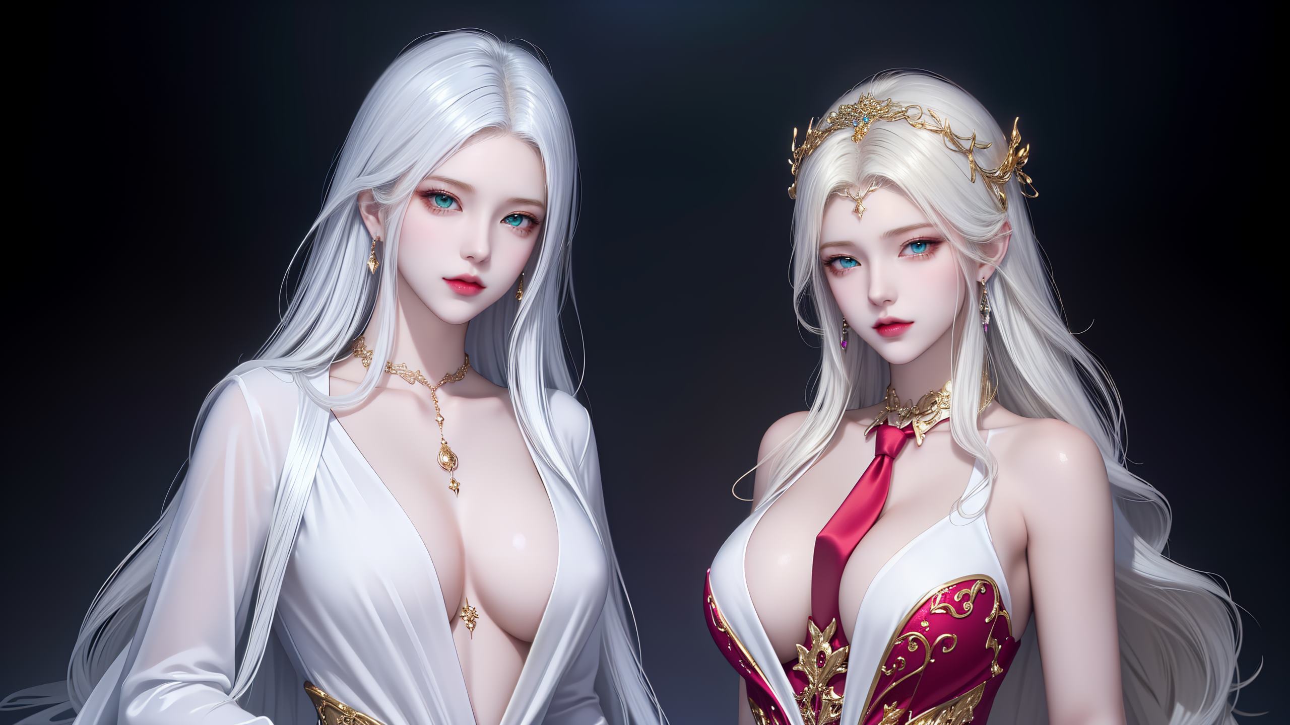 图片[21]-AI绘画 255 波塞西姐妹花[30P] – 速更版-美库