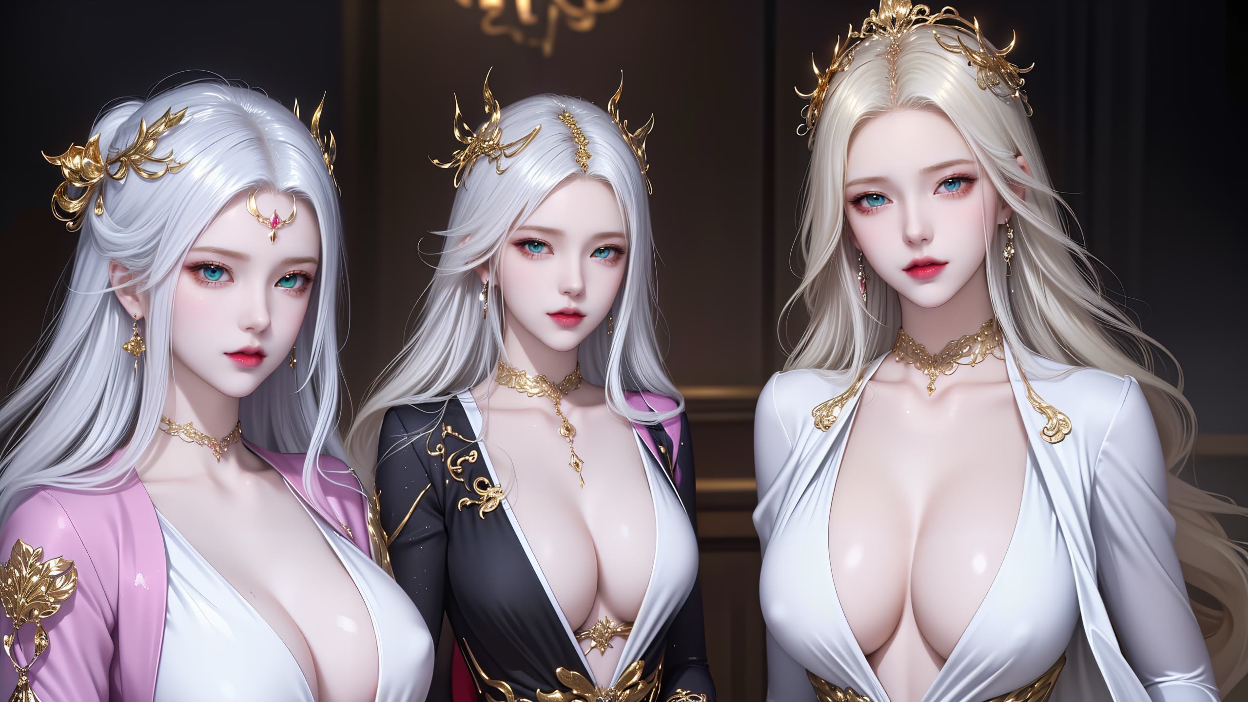 图片[25]-AI绘画 255 波塞西姐妹花[30P] – 速更版-美库