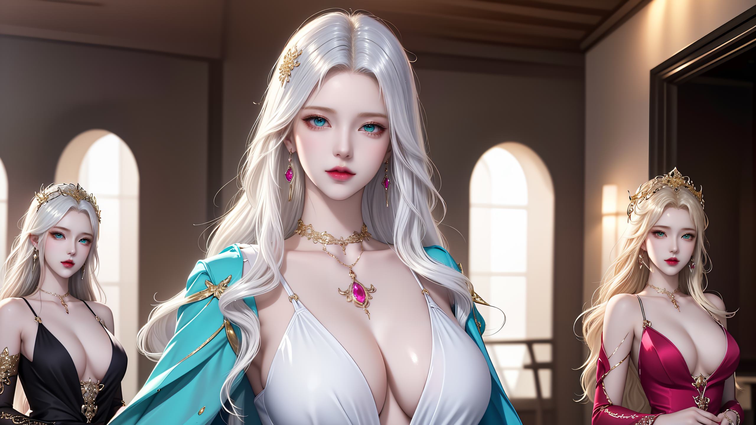 图片[27]-AI绘画 255 波塞西姐妹花[30P] – 速更版-美库