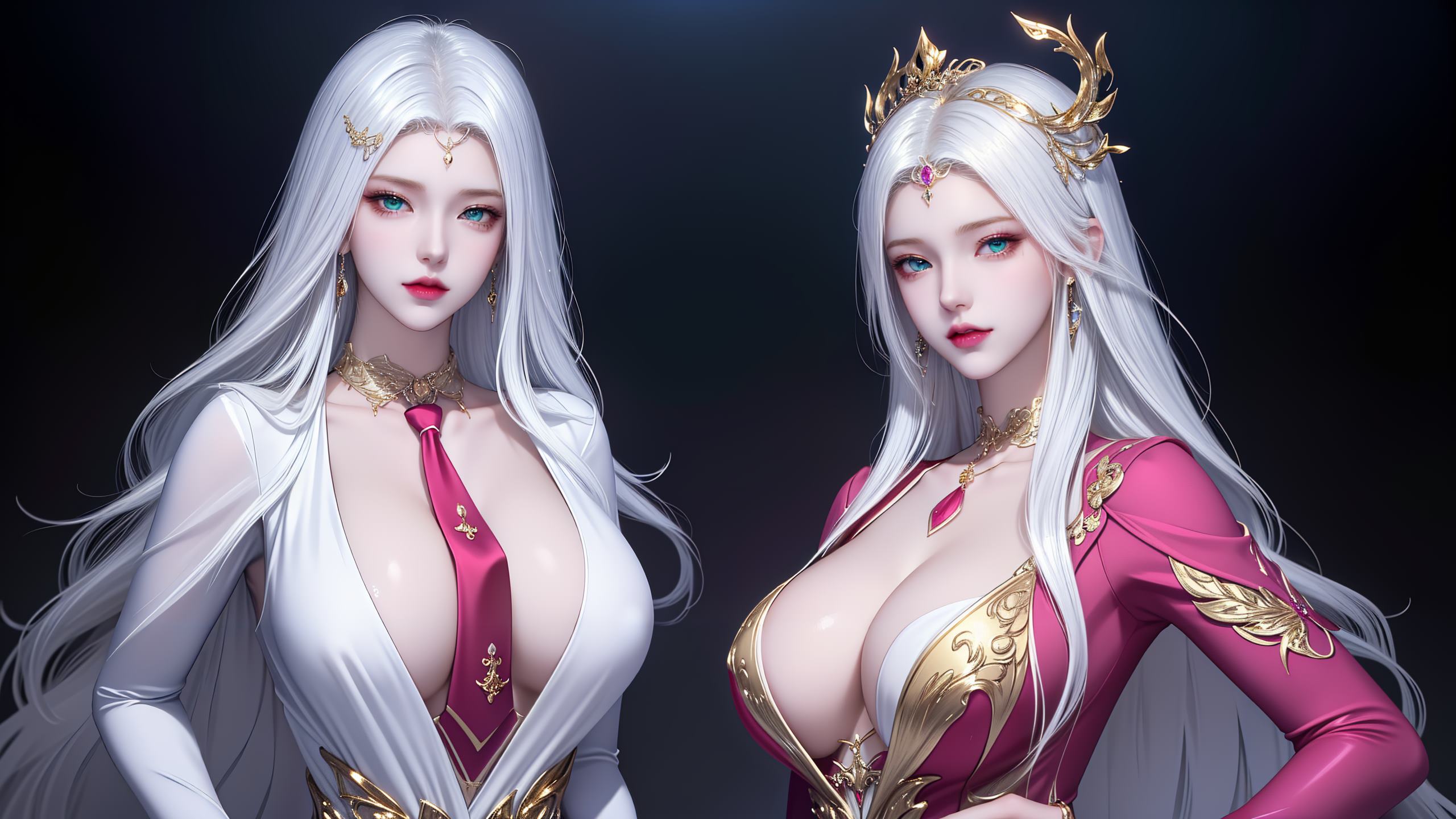 图片[31]-AI绘画 255 波塞西姐妹花[30P] – 速更版-美库