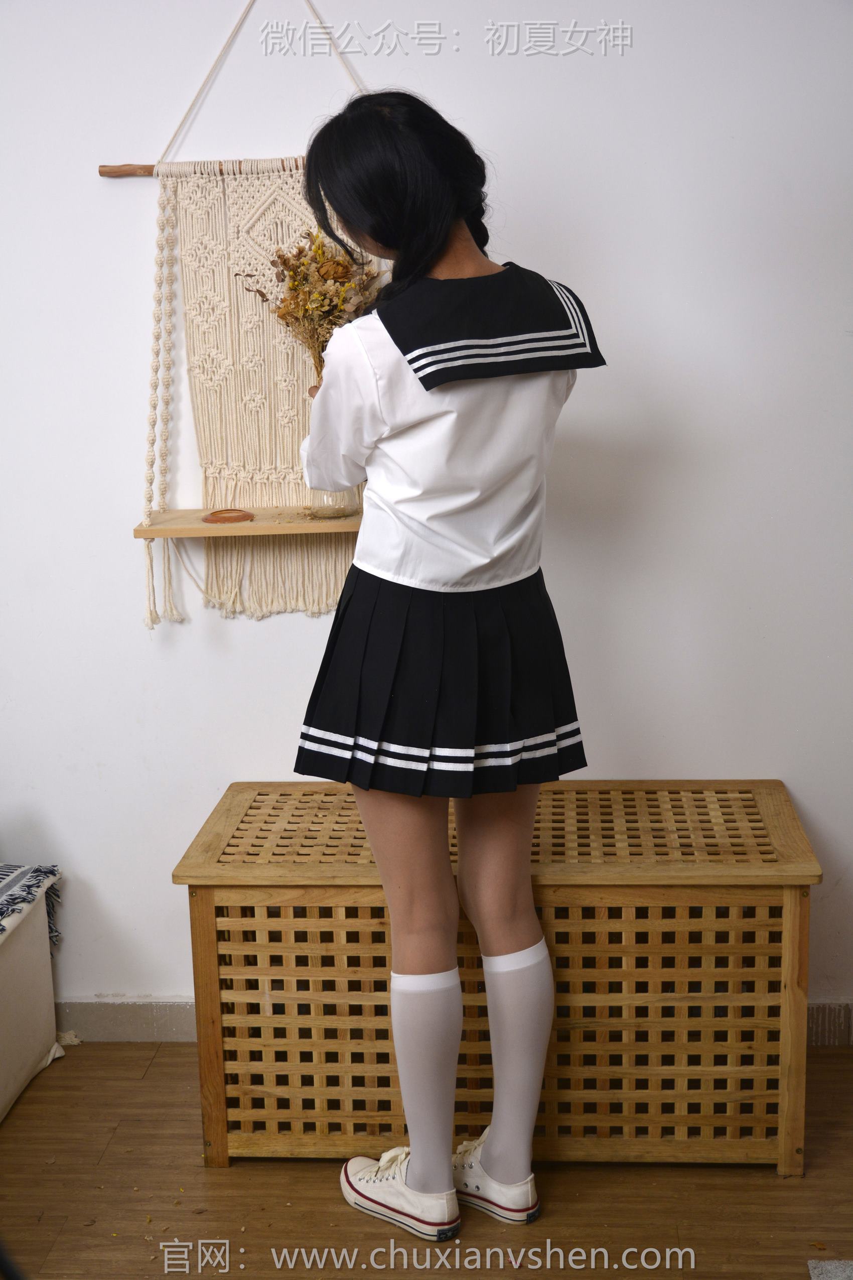 图片[10]-初夏女神 NO.121 点点 黑白海军服[140P] – 速更版-美库