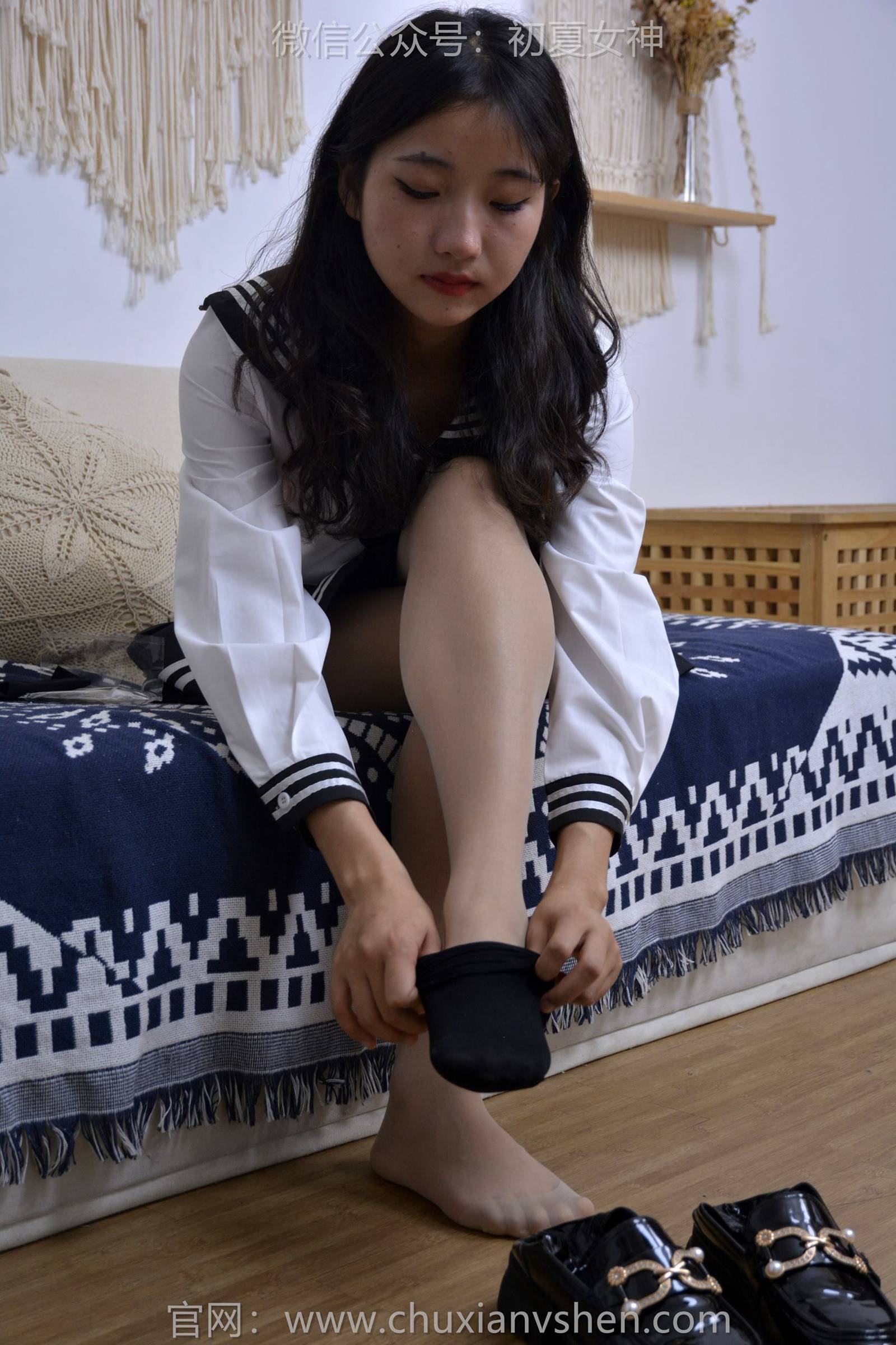 图片[93]-初夏女神 NO.121 点点 黑白海军服[140P] – 速更版-美库