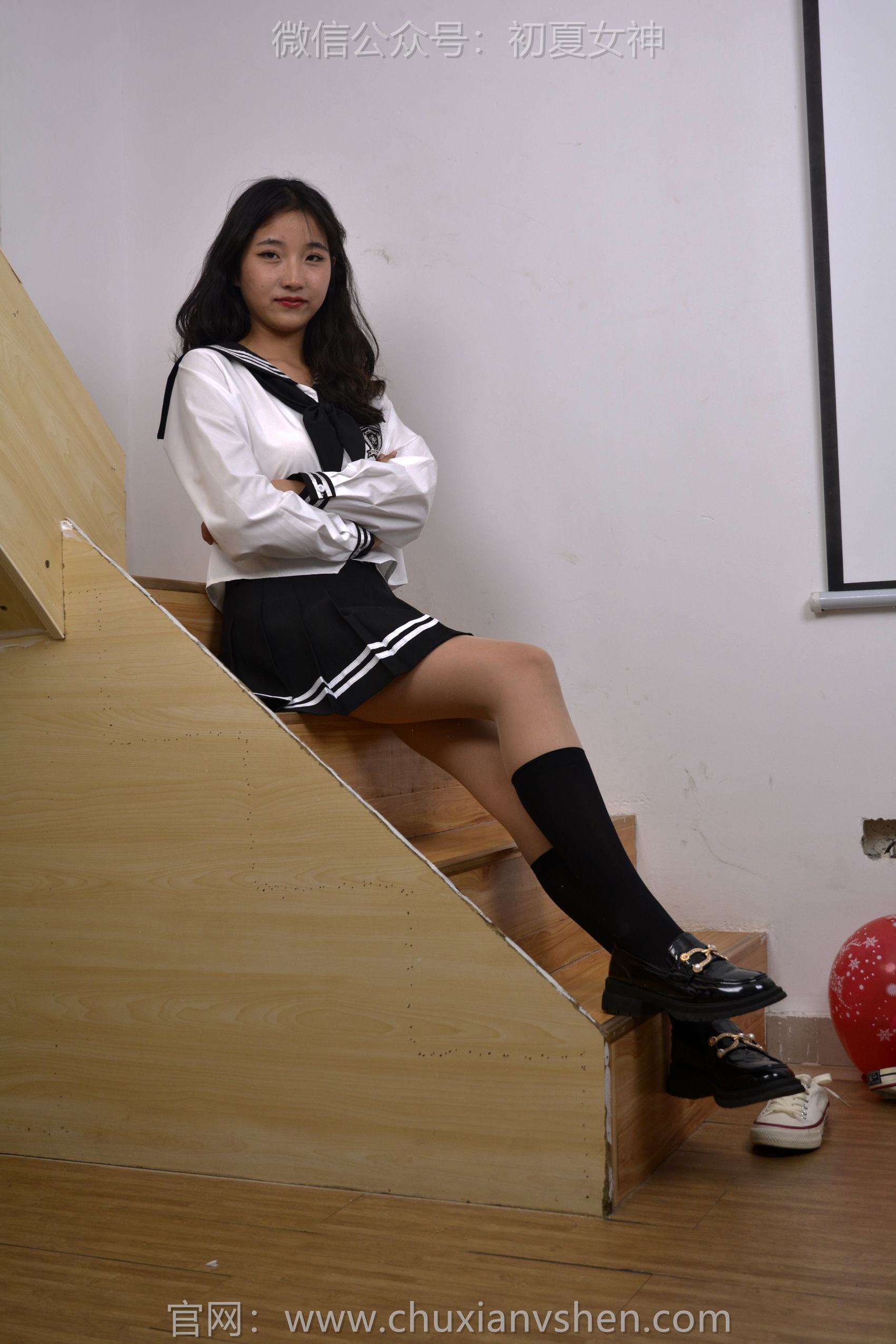 图片[126]-初夏女神 NO.121 点点 黑白海军服[140P] – 速更版-美库