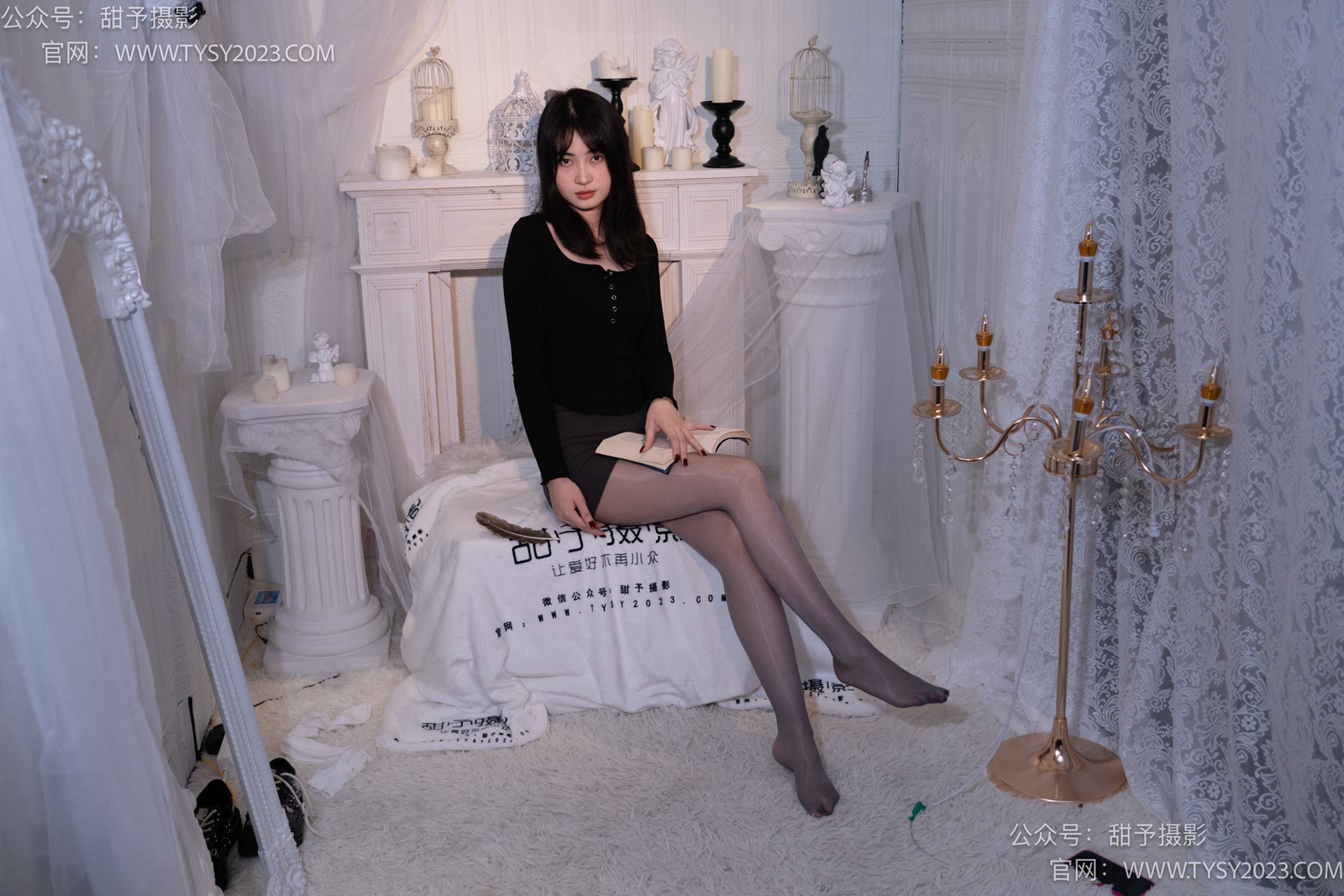 图片[72]-甜予摄影 NO.016 小野-皮鞋、白棉袜、油亮灰丝[130P] – 速更版-美库