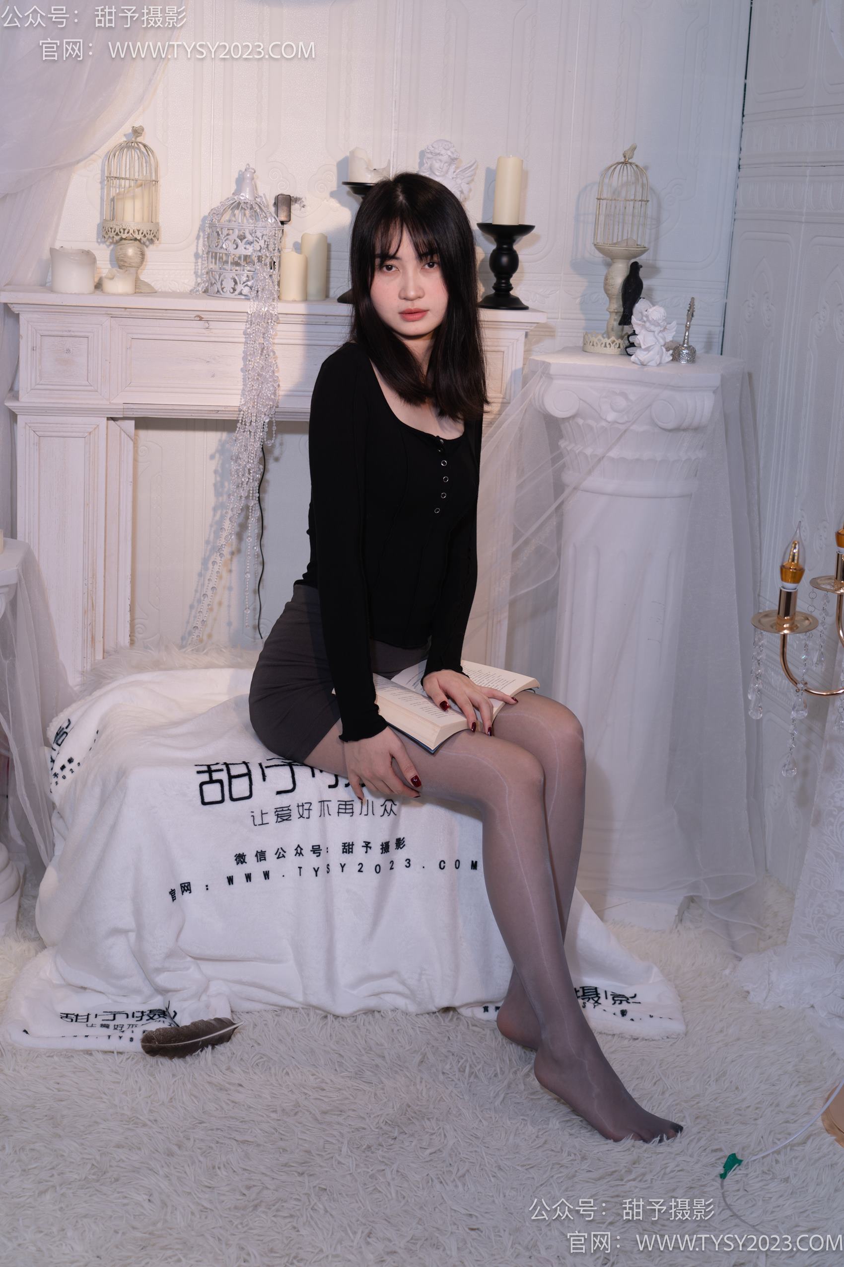 图片[87]-甜予摄影 NO.016 小野-皮鞋、白棉袜、油亮灰丝[130P] – 速更版-美库