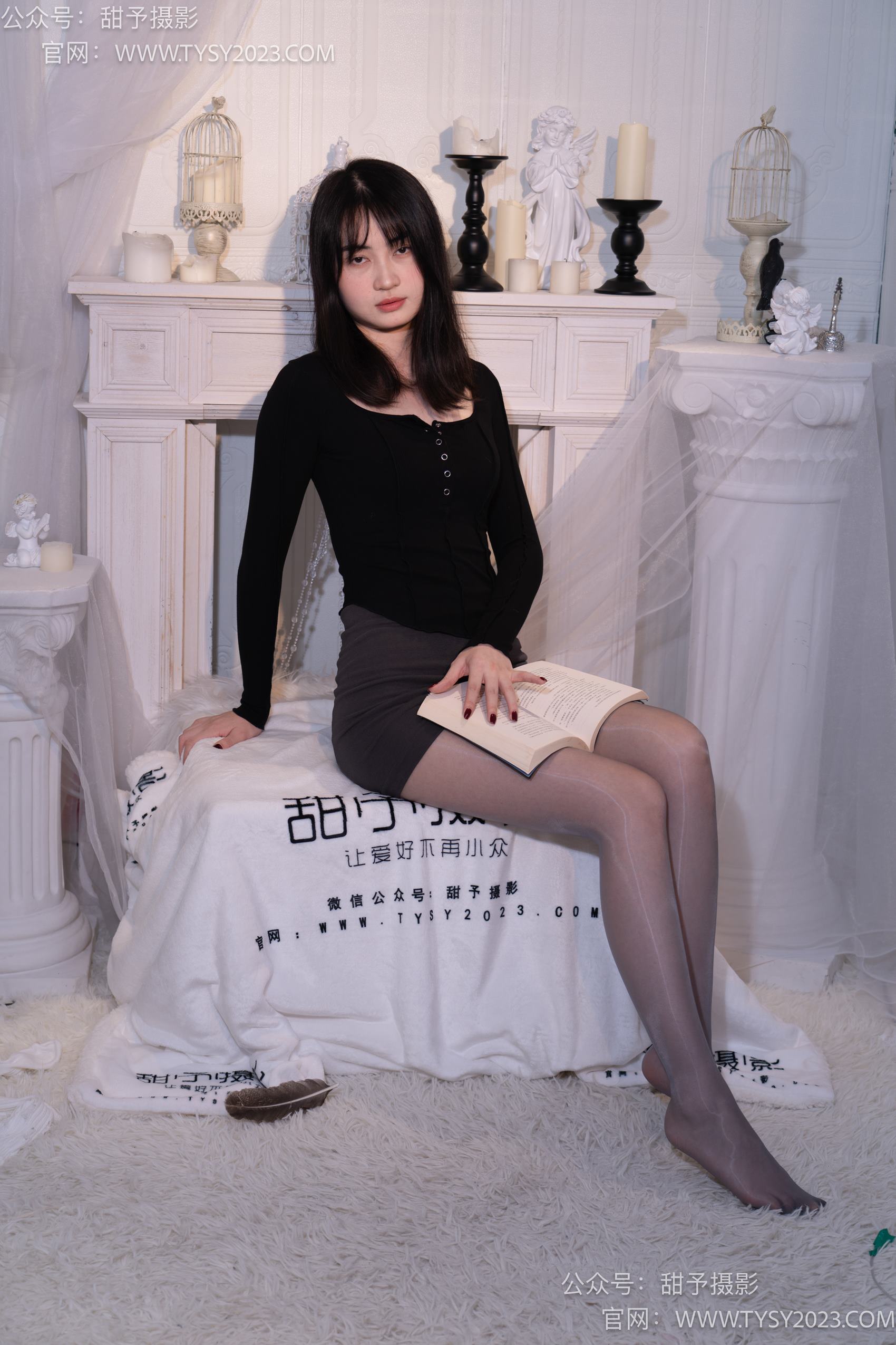 图片[88]-甜予摄影 NO.016 小野-皮鞋、白棉袜、油亮灰丝[130P] – 速更版-美库