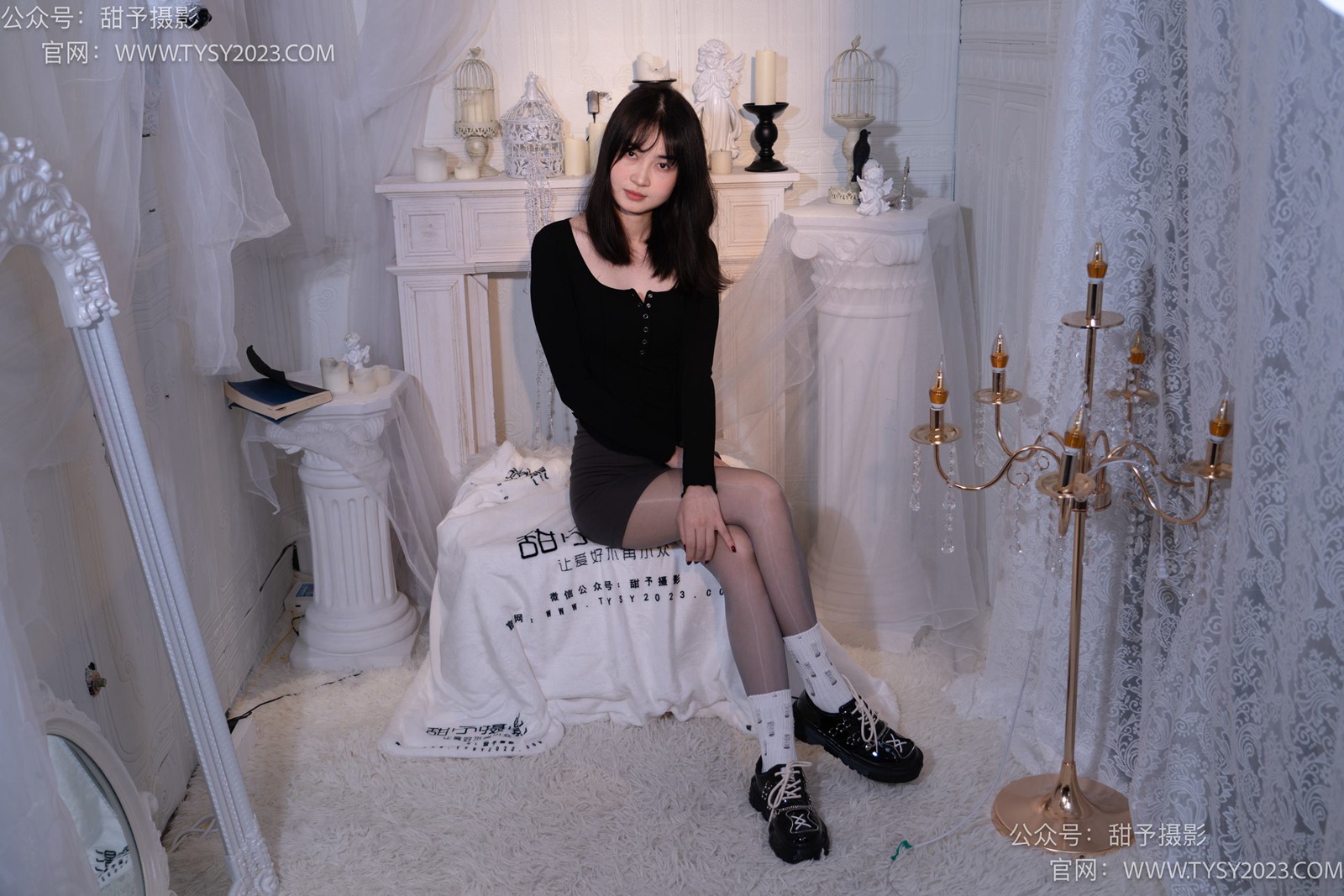 图片[108]-甜予摄影 NO.016 小野-皮鞋、白棉袜、油亮灰丝[130P] – 速更版-美库