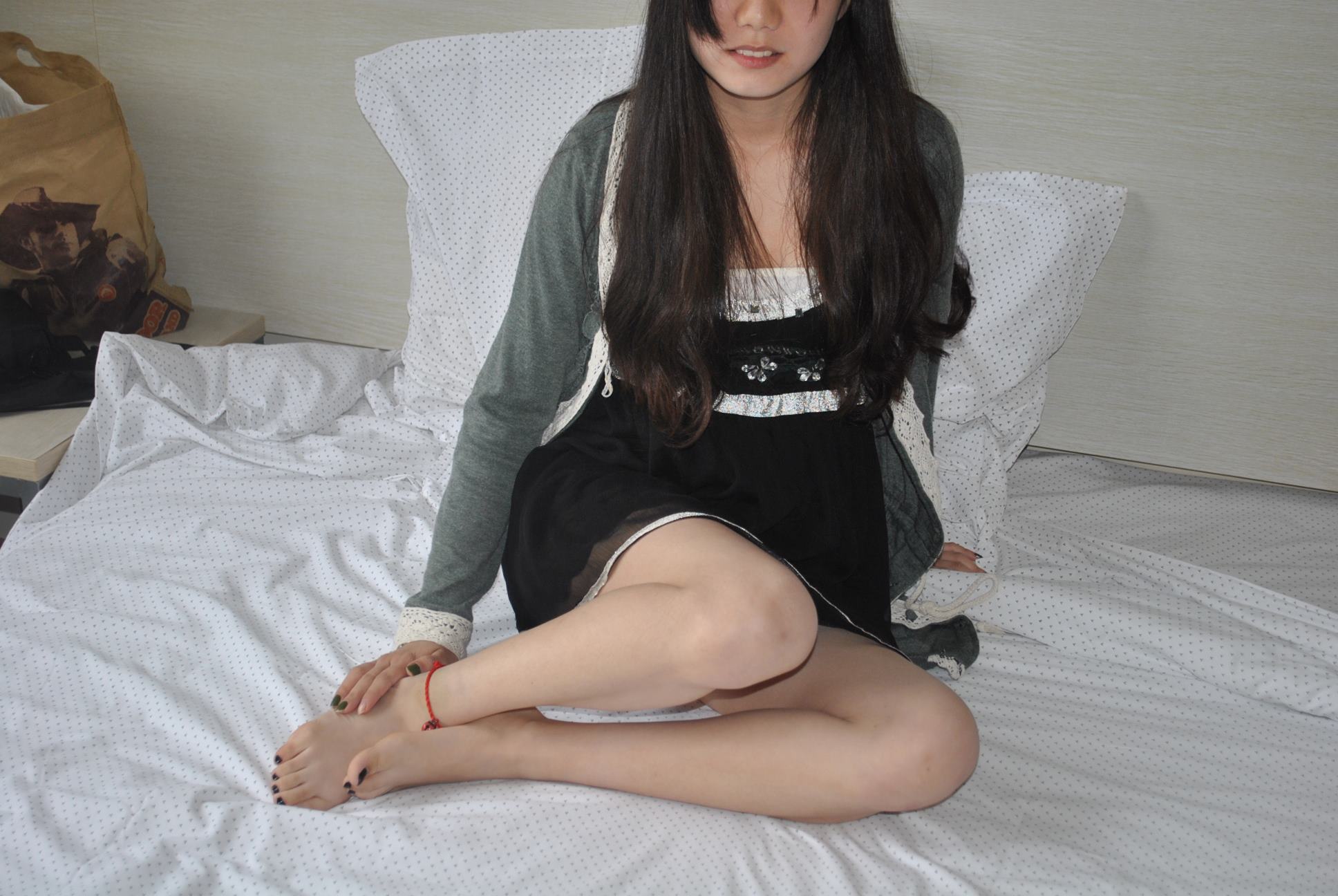 图片[10]-自由摄影 No.182 干净 白嫩 黑甲 [50P] – 速更版-美库