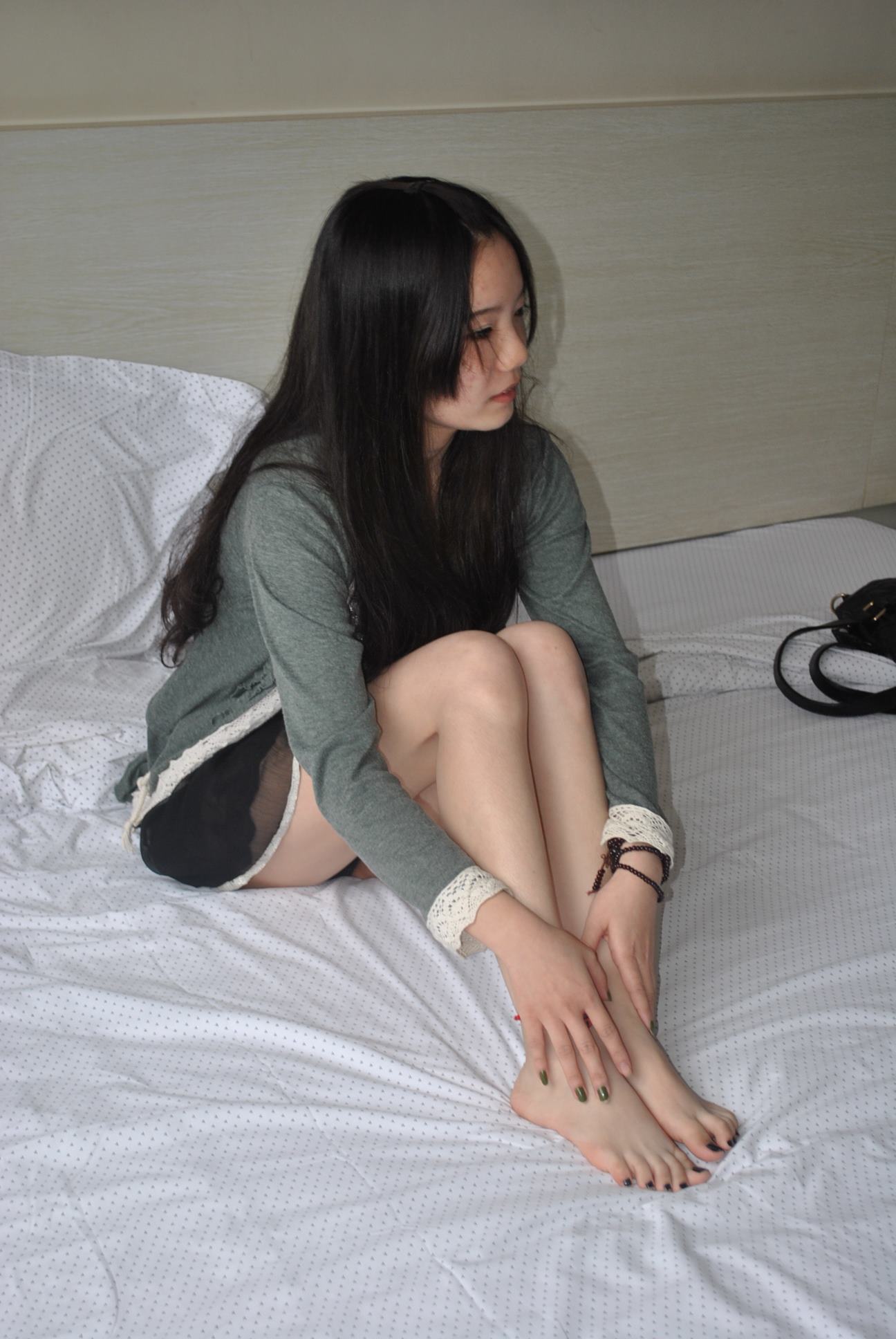 图片[40]-自由摄影 No.182 干净 白嫩 黑甲 [50P] – 速更版-美库