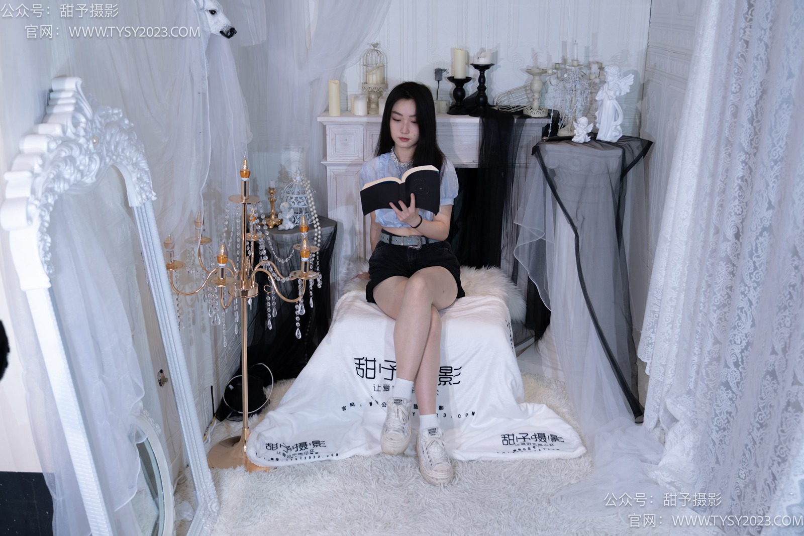 图片[74]-甜予摄影 NO.017 栗栗-板鞋、白棉袜、肉丝[130P] – 速更版-美库