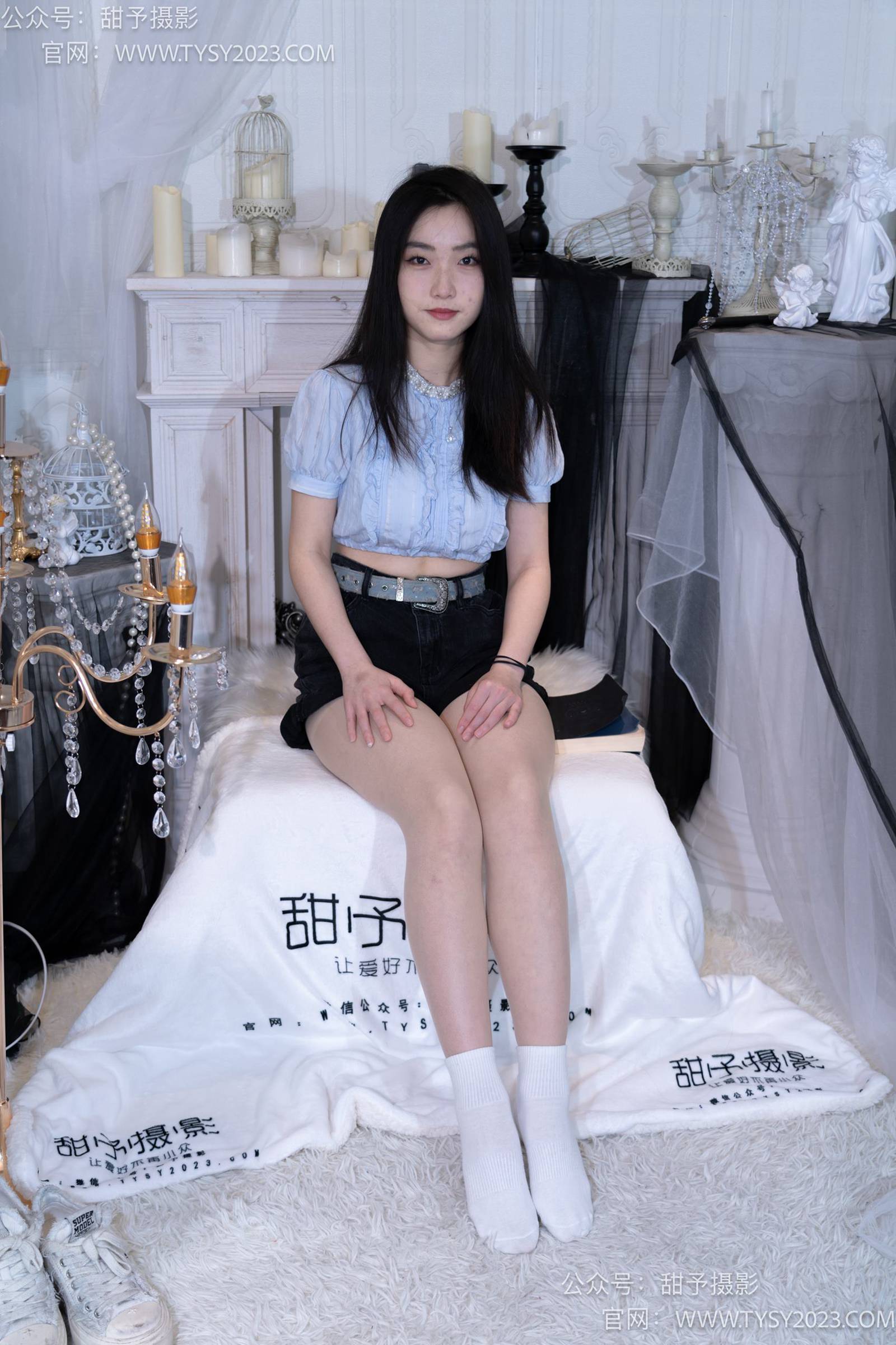 图片[86]-甜予摄影 NO.017 栗栗-板鞋、白棉袜、肉丝[130P] – 速更版-美库