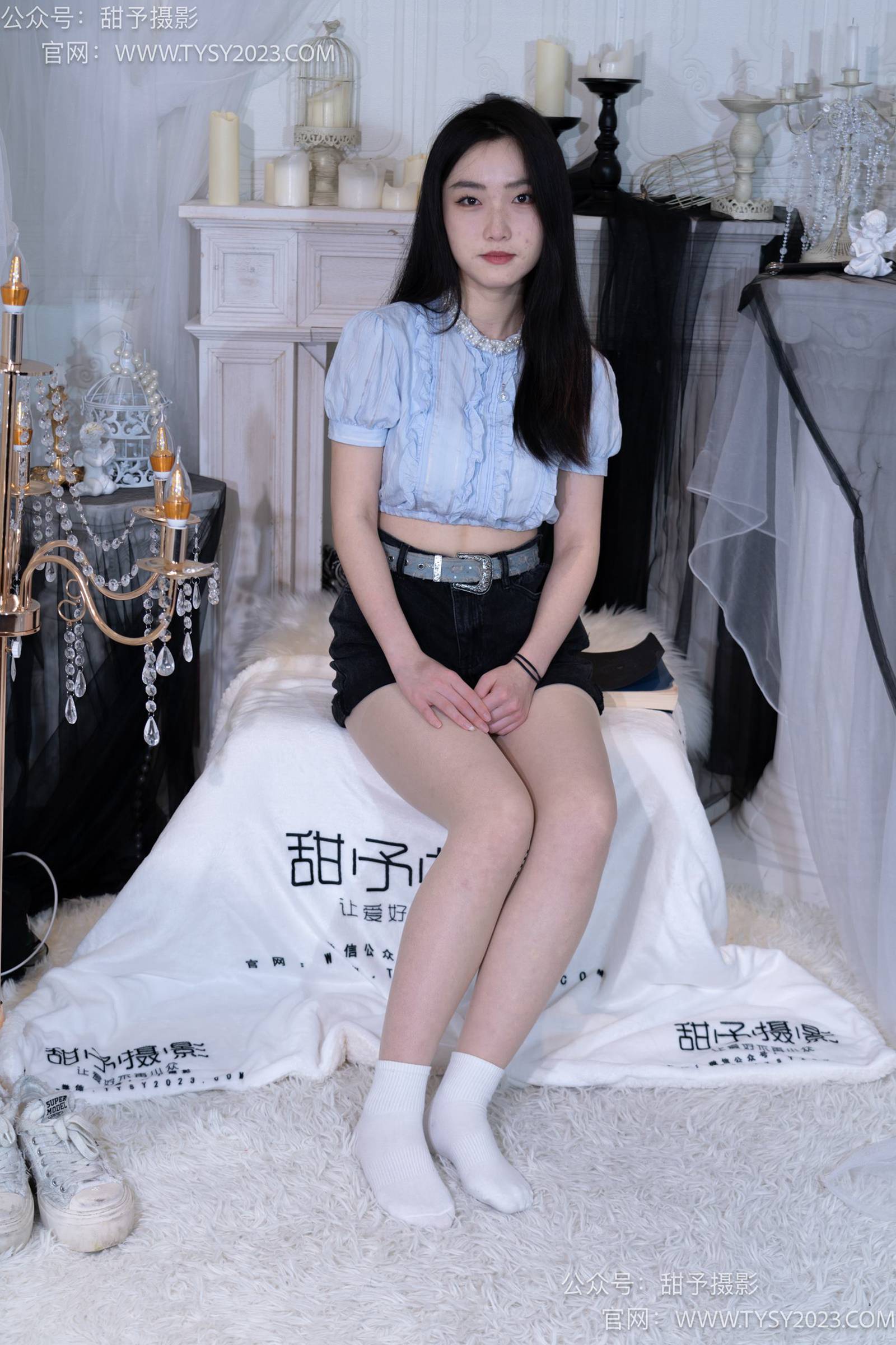 图片[92]-甜予摄影 NO.017 栗栗-板鞋、白棉袜、肉丝[130P] – 速更版-美库