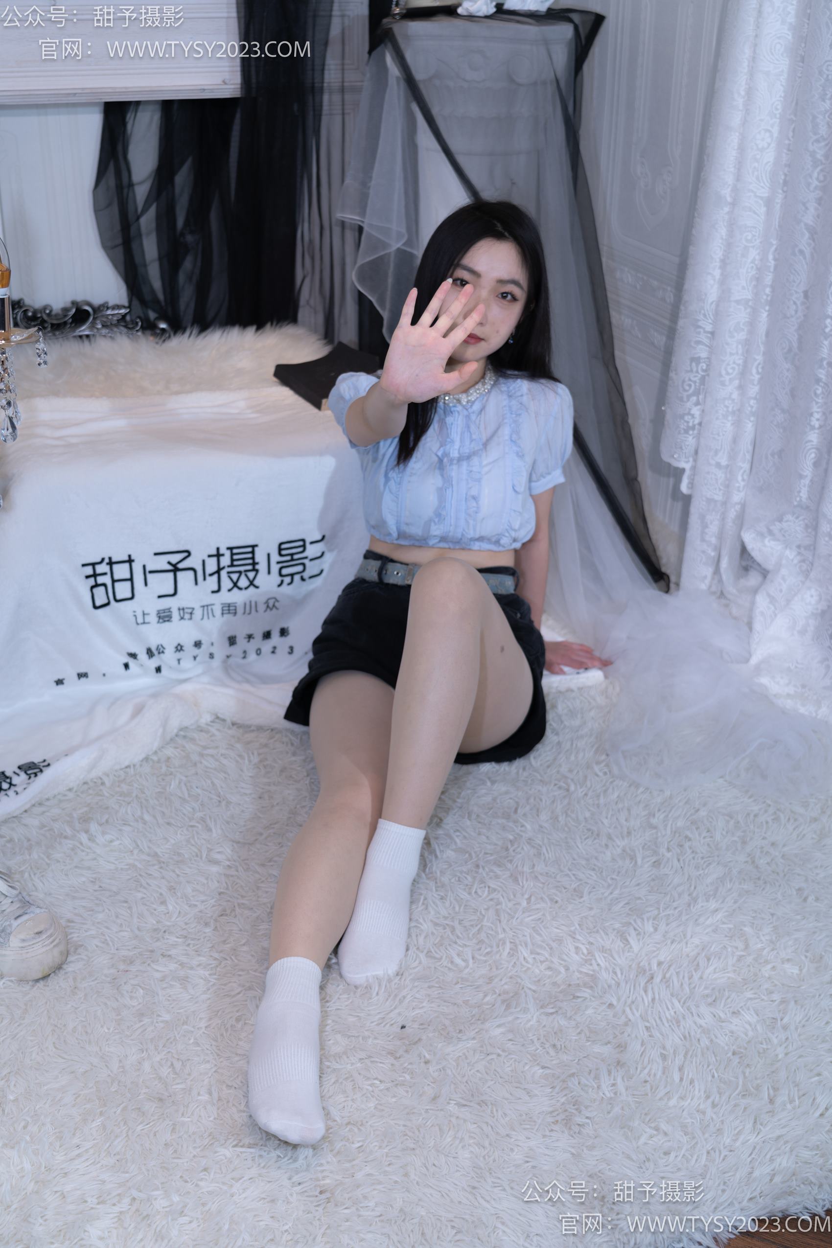 图片[106]-甜予摄影 NO.017 栗栗-板鞋、白棉袜、肉丝[130P] – 速更版-美库