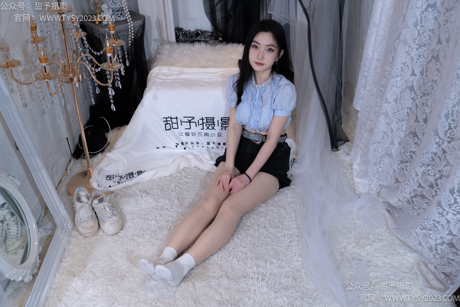 图片[121]-甜予摄影 NO.017 栗栗-板鞋、白棉袜、肉丝[130P] – 速更版-美库