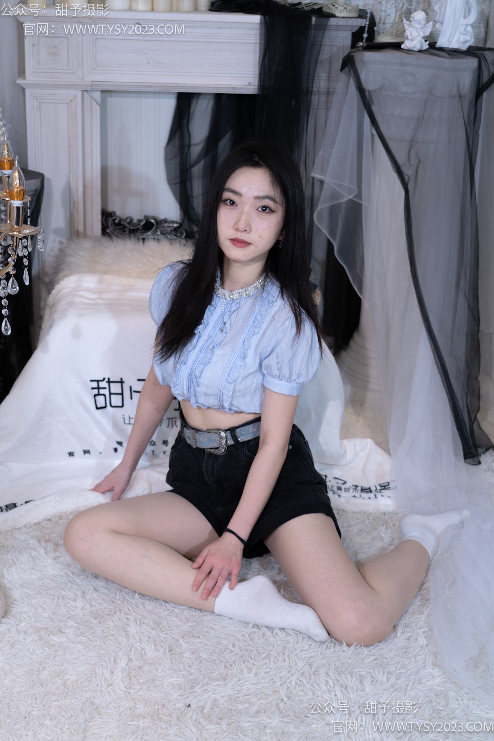 图片[129]-甜予摄影 NO.017 栗栗-板鞋、白棉袜、肉丝[130P] – 速更版-美库