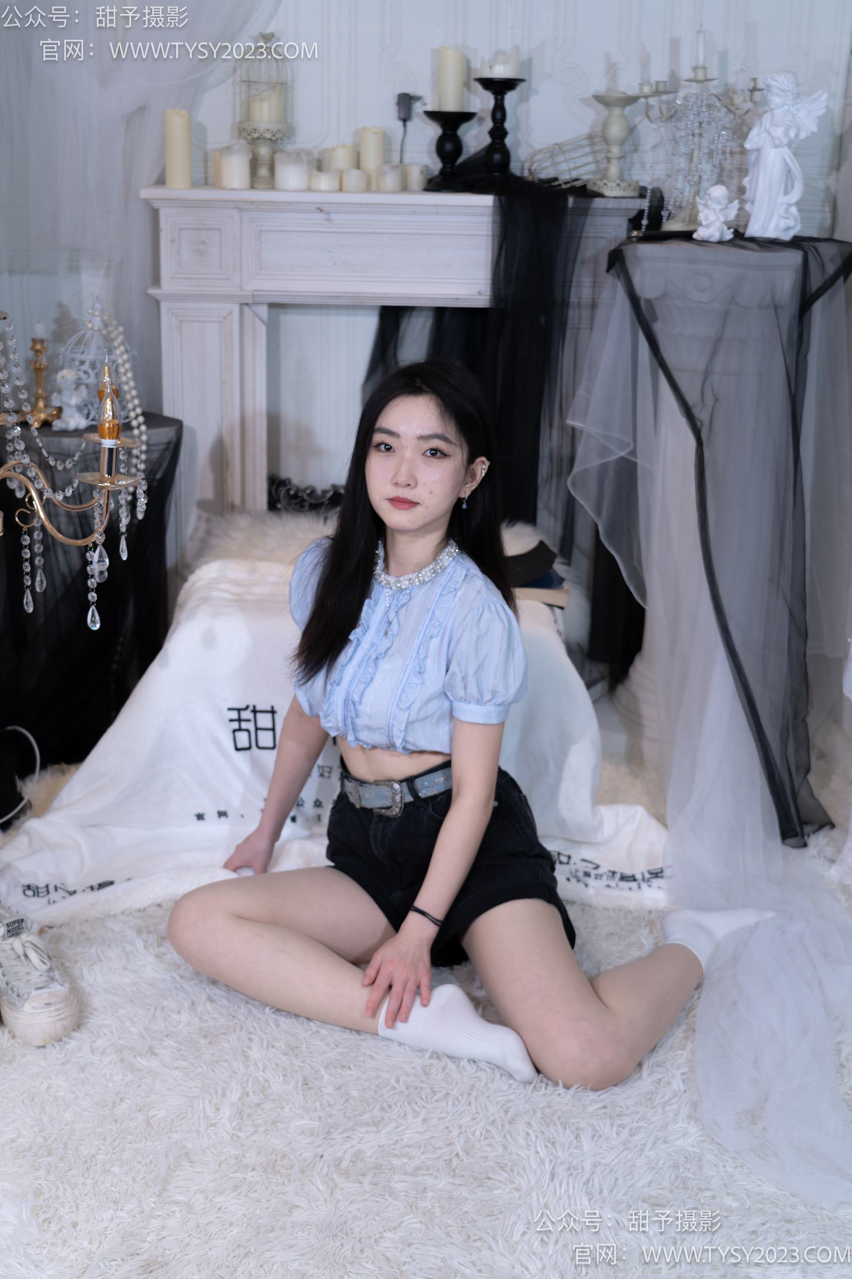 图片[132]-甜予摄影 NO.017 栗栗-板鞋、白棉袜、肉丝[130P] – 速更版-美库