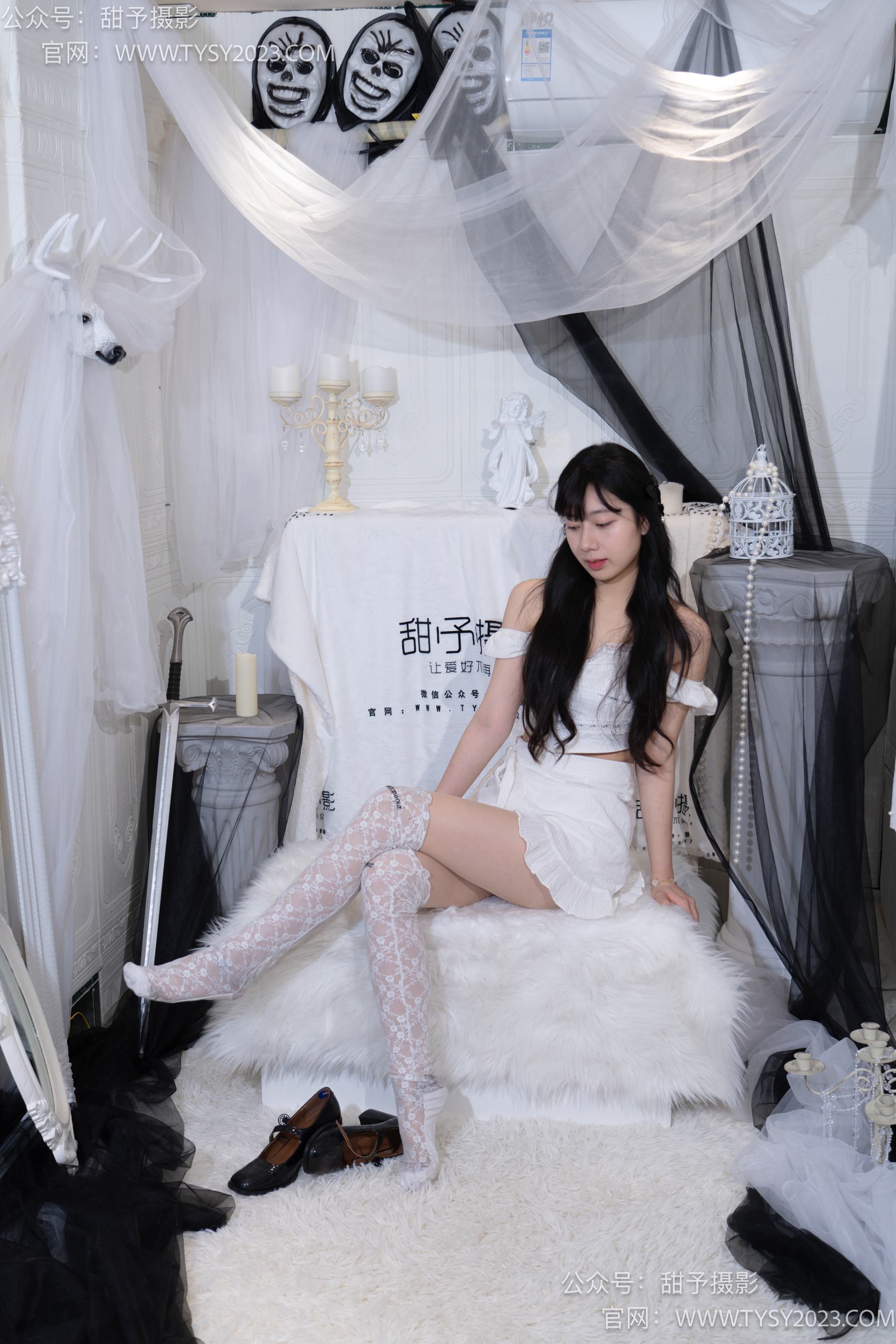 图片[10]-甜予摄影 NO.020 鱼鱼-皮鞋、蕾丝袜、肉丝[129P] – 速更版-美库