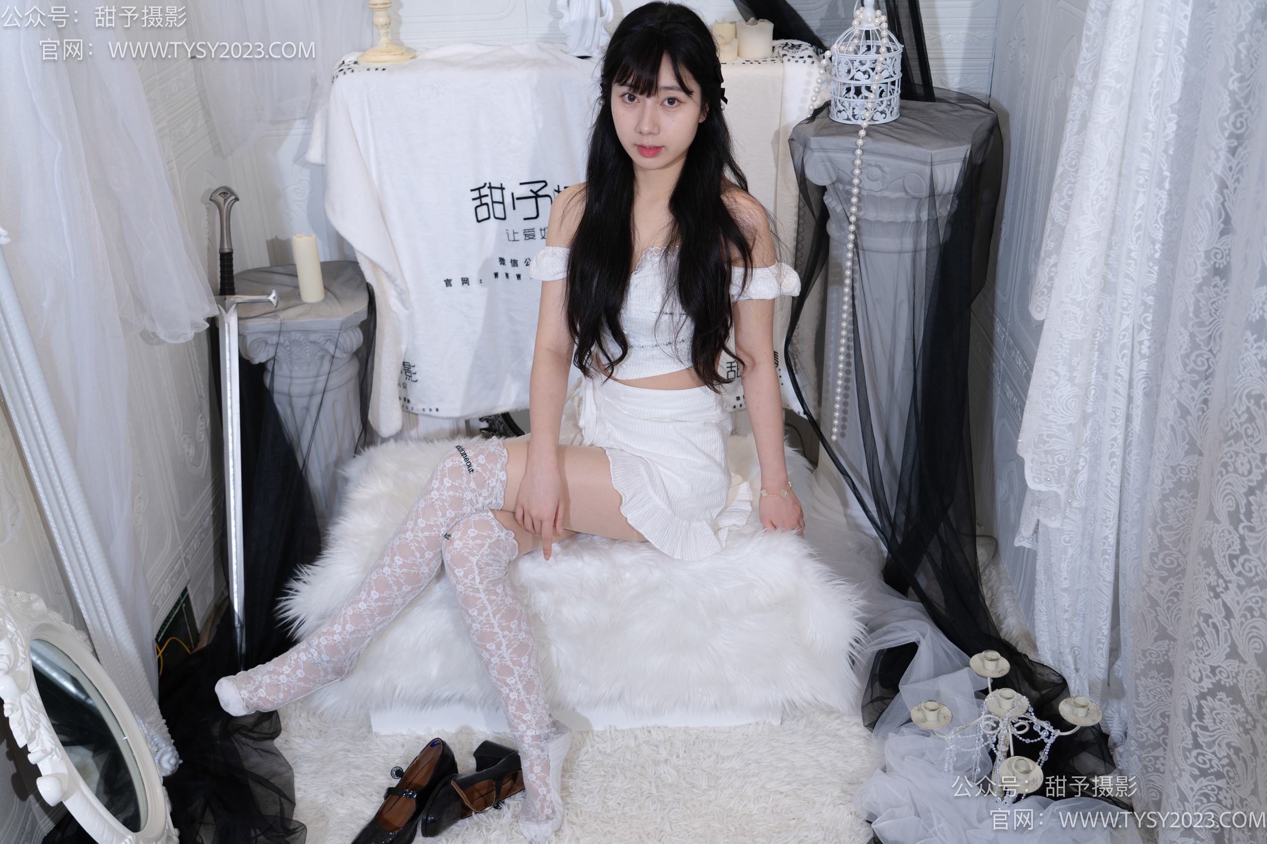 图片[16]-甜予摄影 NO.020 鱼鱼-皮鞋、蕾丝袜、肉丝[129P] – 速更版-美库