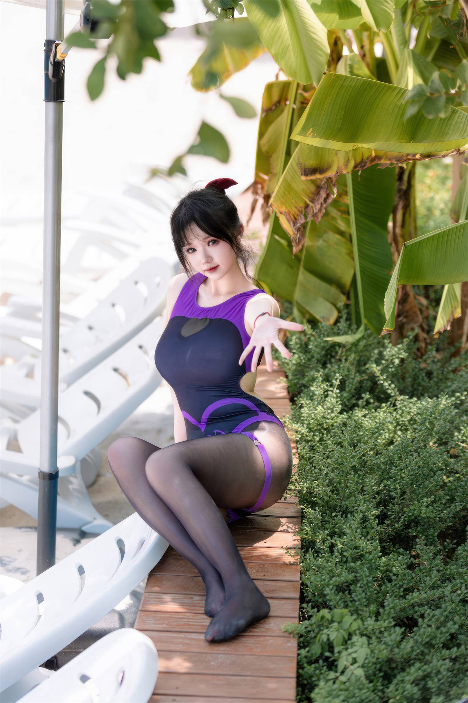 图片[15]-雪晴Astra – 紫色恶魔竞泳[50P] – 速更版-美库