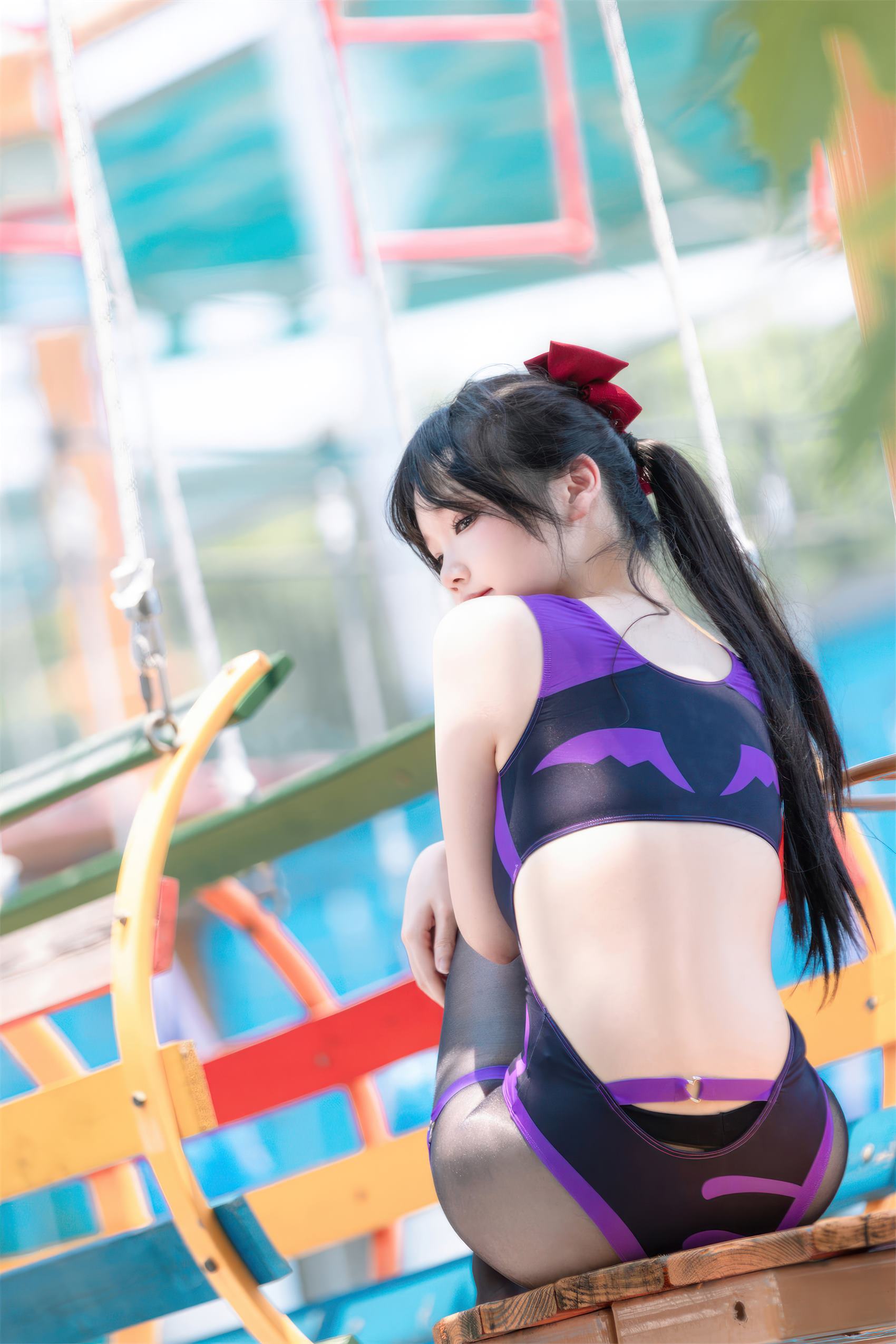 图片[19]-雪晴Astra – 紫色恶魔竞泳[50P] – 速更版-美库