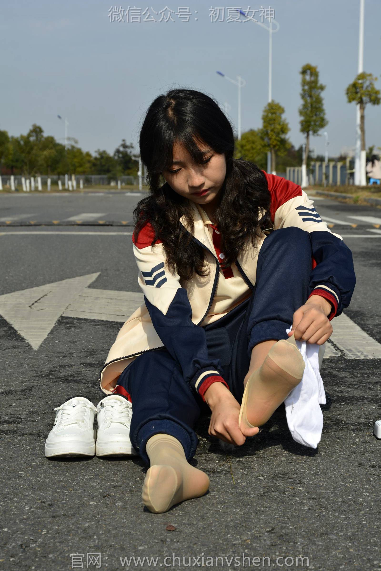 图片[109]-初夏女神 NO.125 点点 英伦风校服[140P] – 速更版-美库