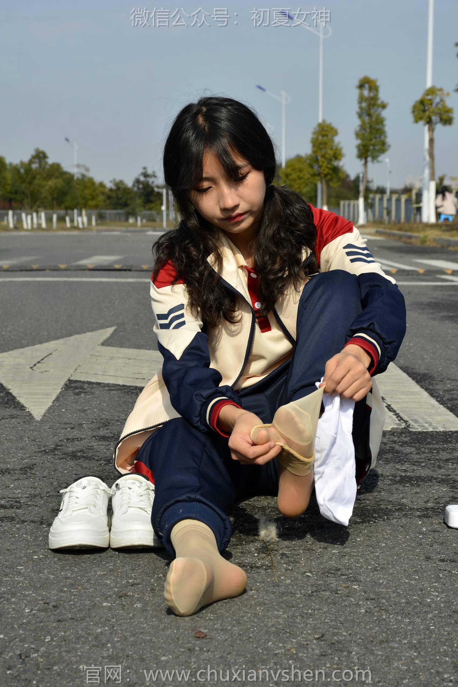 图片[110]-初夏女神 NO.125 点点 英伦风校服[140P] – 速更版-美库