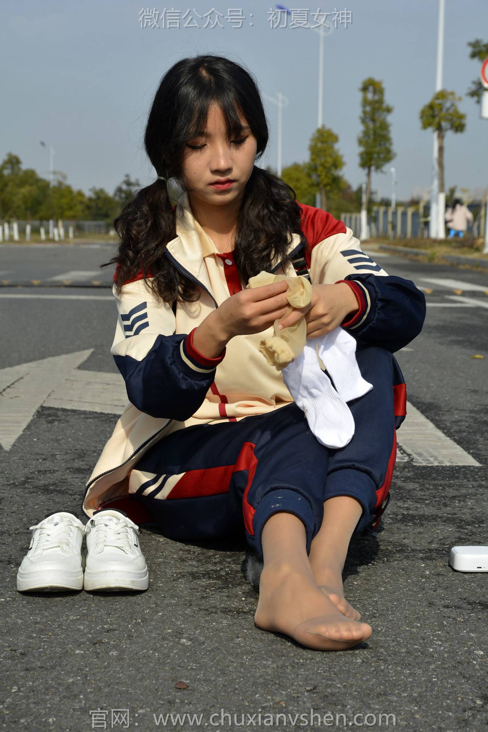 图片[111]-初夏女神 NO.125 点点 英伦风校服[140P] – 速更版-美库