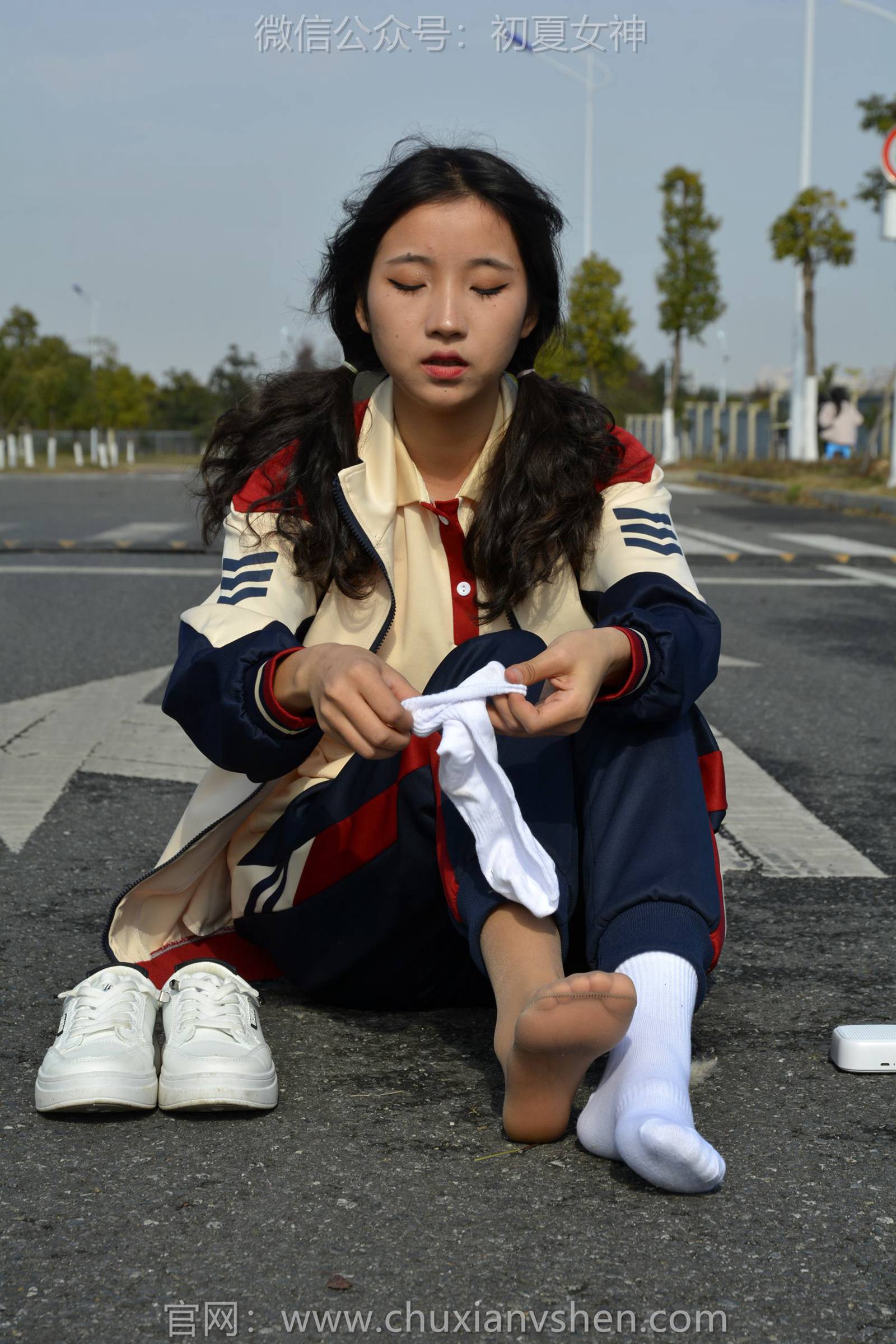 图片[113]-初夏女神 NO.125 点点 英伦风校服[140P] – 速更版-美库