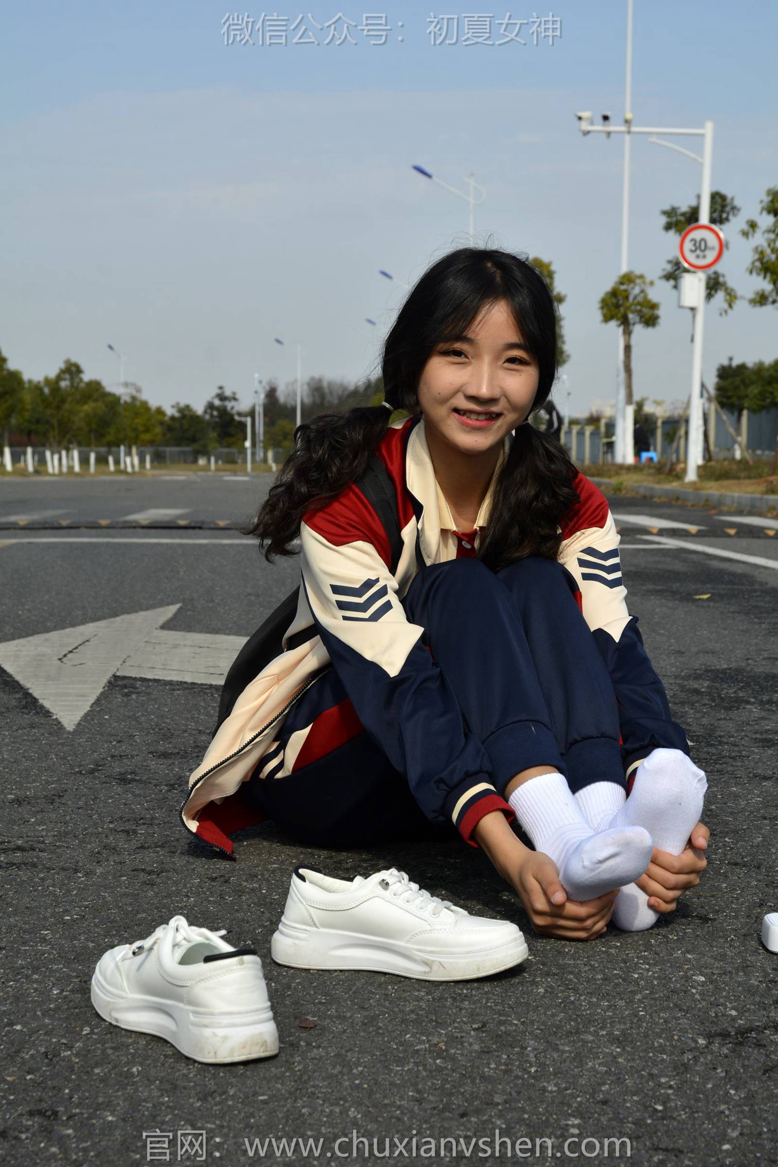 图片[120]-初夏女神 NO.125 点点 英伦风校服[140P] – 速更版-美库