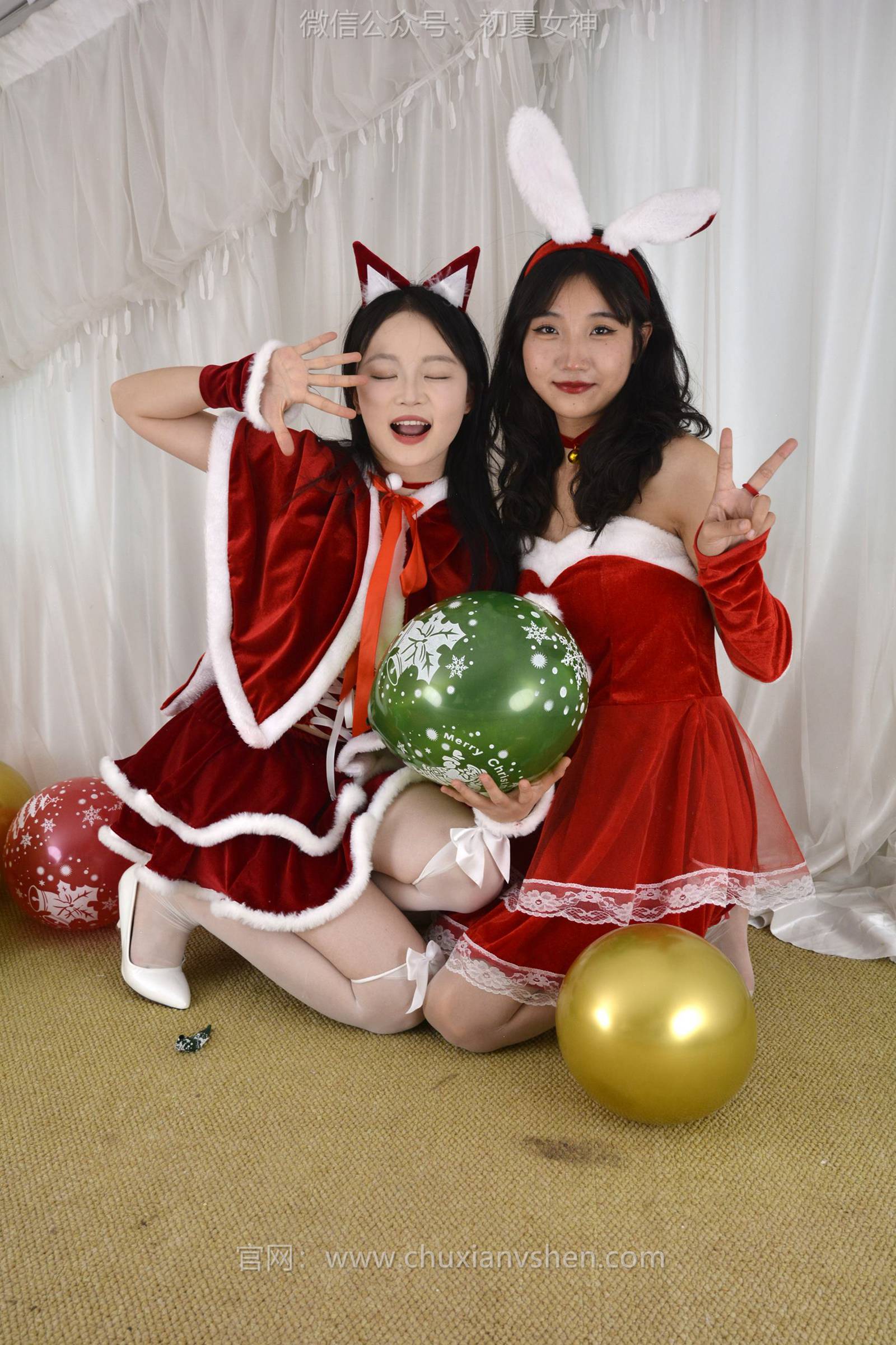 图片[128]-初夏女神 NO.126 点点、双双 圣诞快乐[140P] – 速更版-美库