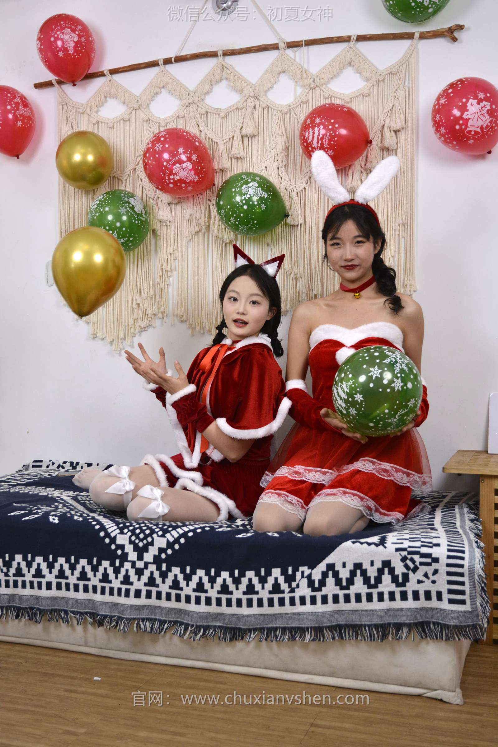 图片[140]-初夏女神 NO.126 点点、双双 圣诞快乐[140P] – 速更版-美库