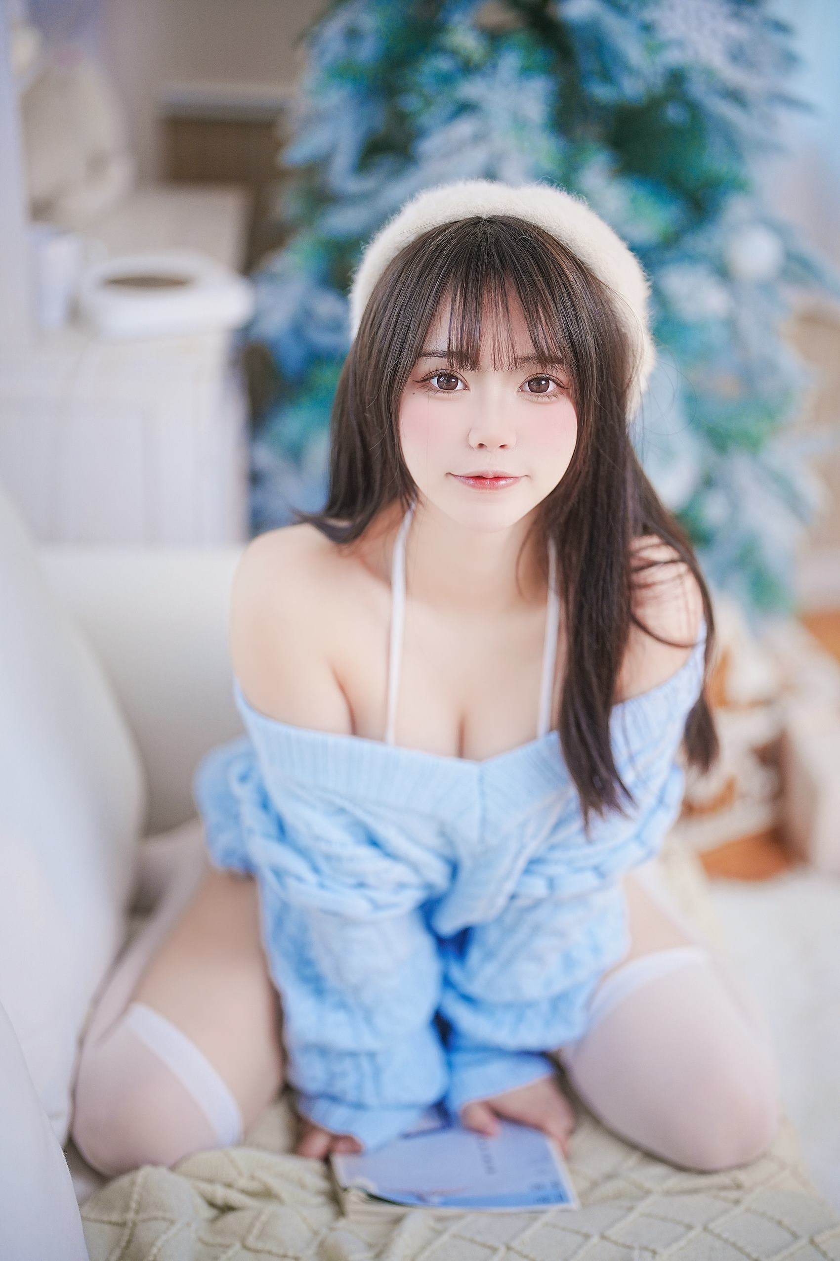 图片[11]-Tina很妖孽呀  – 蓝色秋冬毛衣[22P] – 速更版-美库