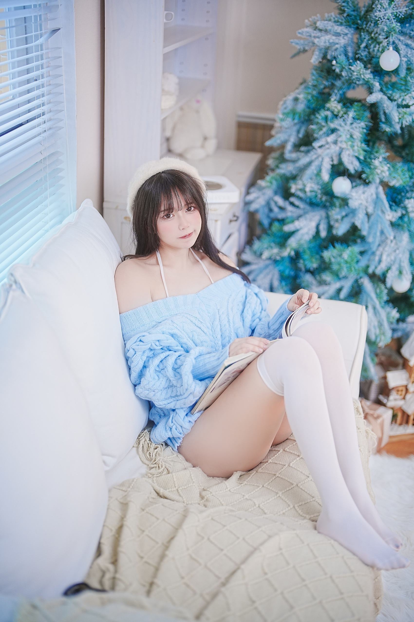 图片[13]-Tina很妖孽呀  – 蓝色秋冬毛衣[22P] – 速更版-美库