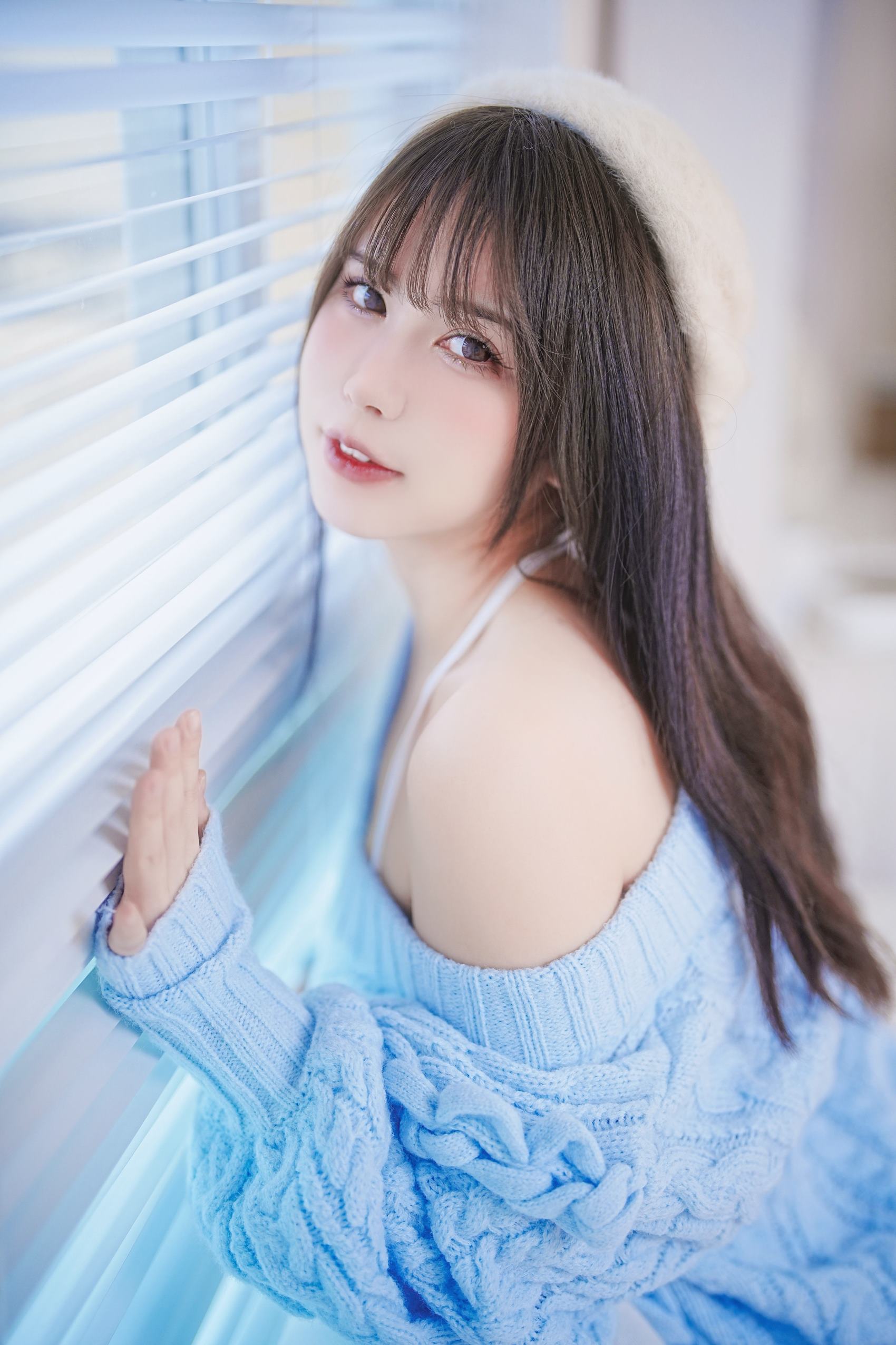 图片[14]-Tina很妖孽呀  – 蓝色秋冬毛衣[22P] – 速更版-美库