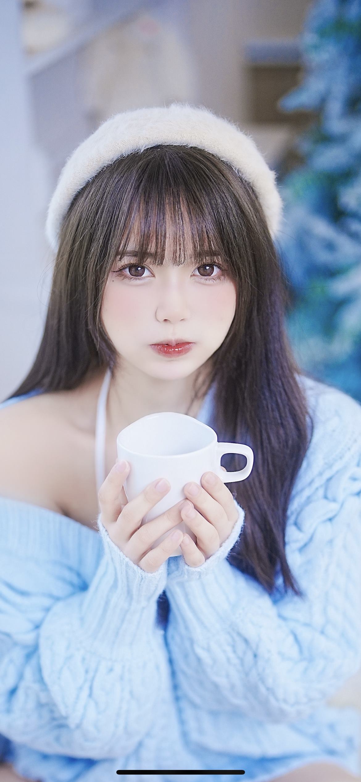 图片[19]-Tina很妖孽呀  – 蓝色秋冬毛衣[22P] – 速更版-美库