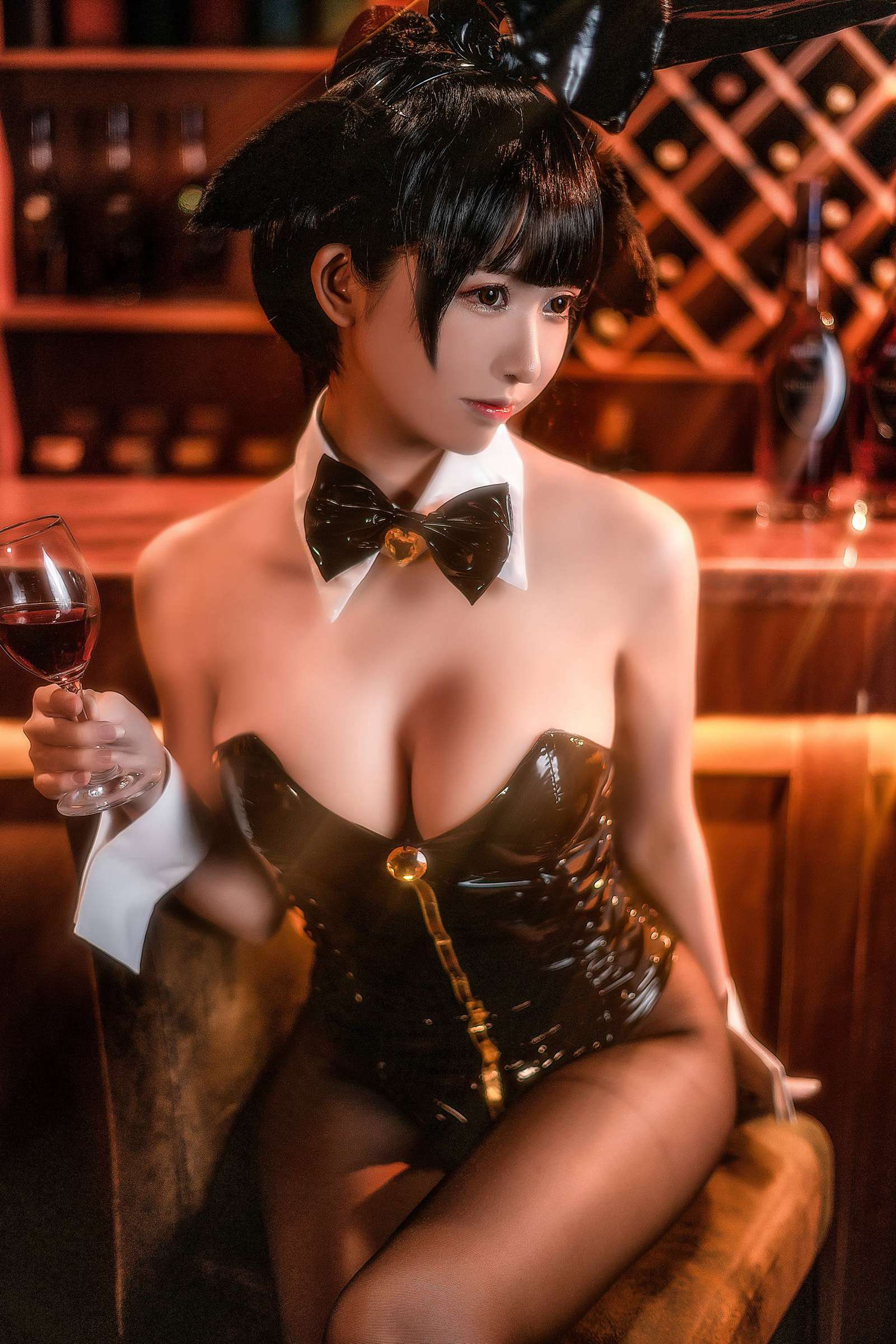 图片[18]-鳗鱼霏儿  & 猫九酱 – 兔女郎[24P] – 速更版-美库